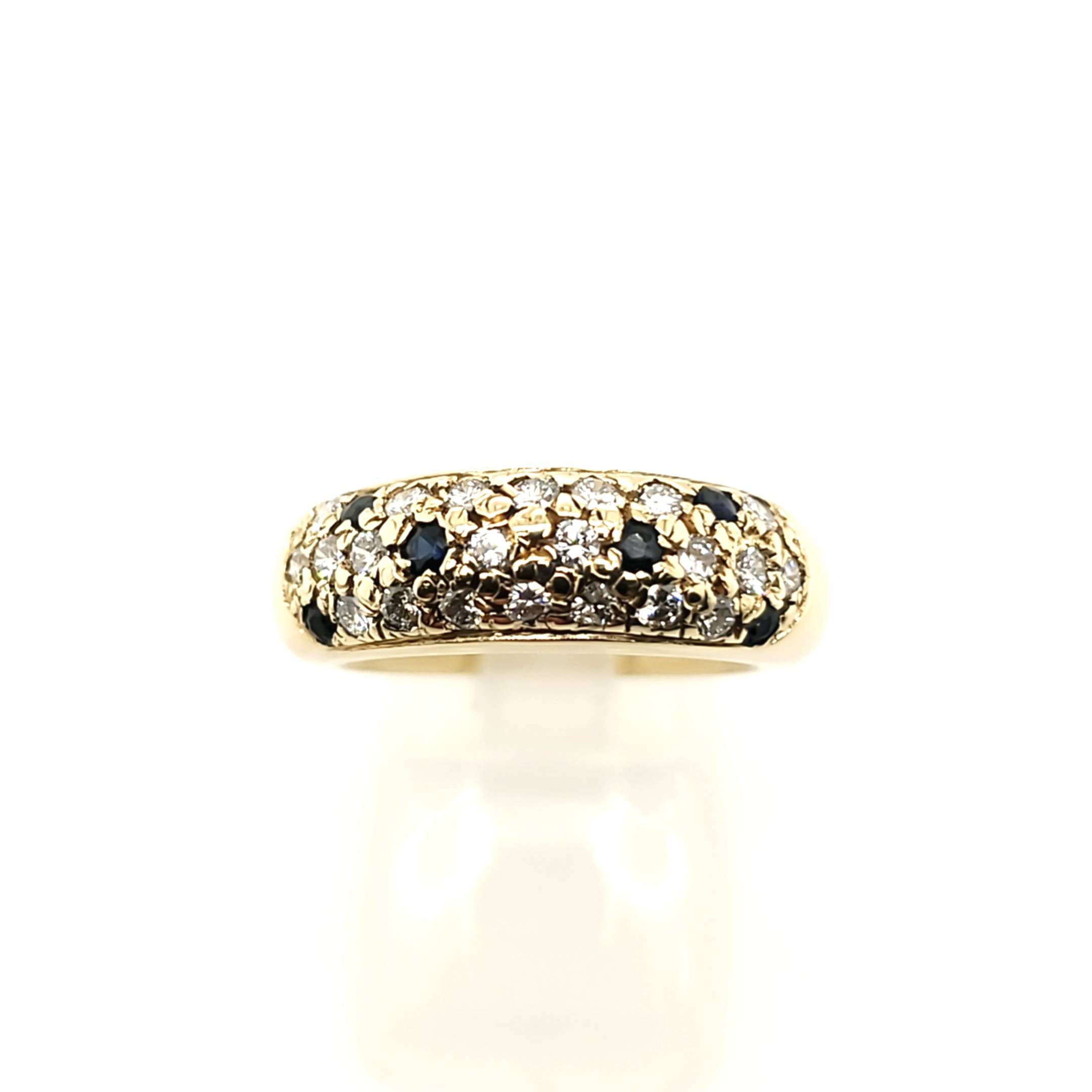 Damen Ring Gelbgold 585 22 Brillanten 6 Farbsteine