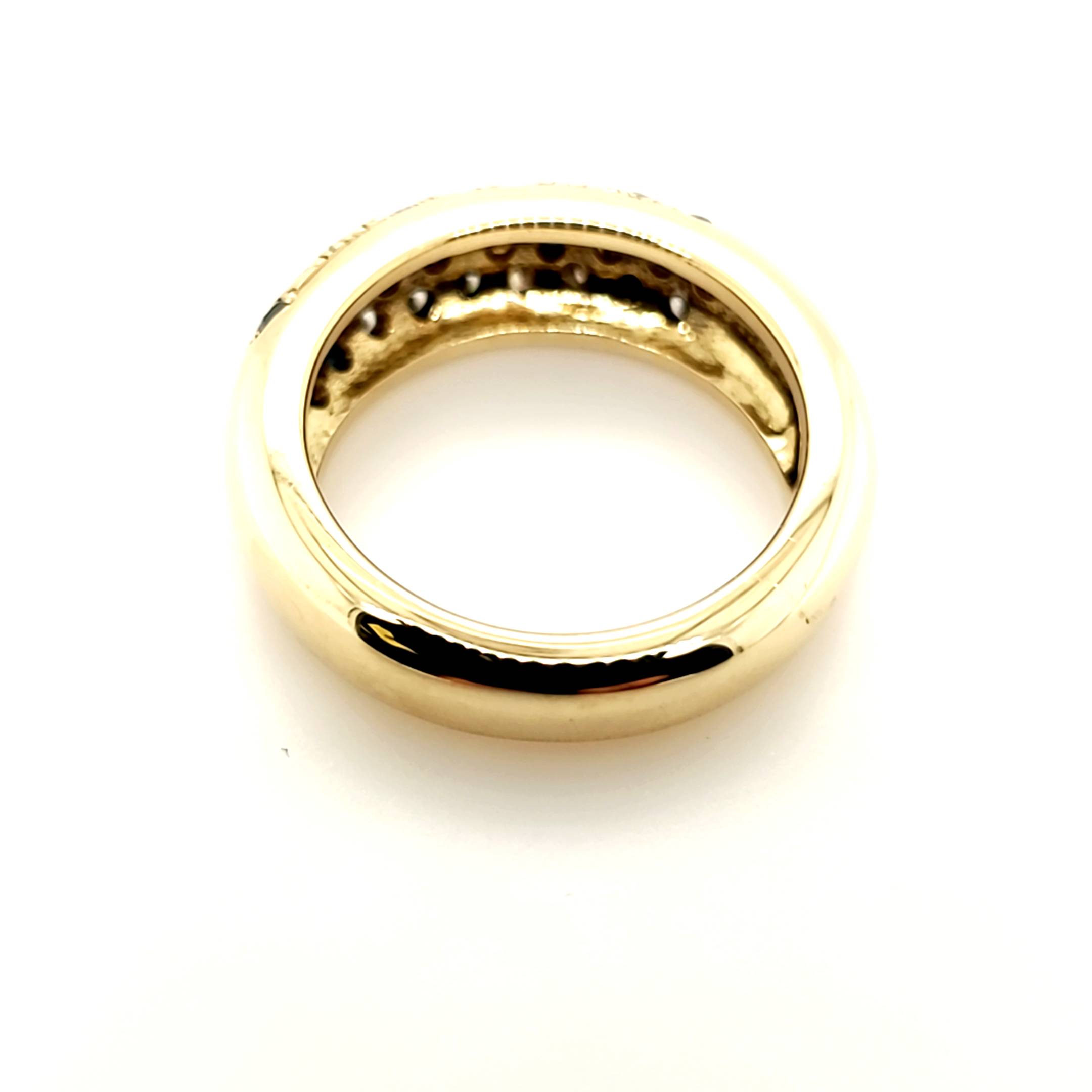 Damen Ring Gelbgold 585 22 Brillanten 6 Farbsteine