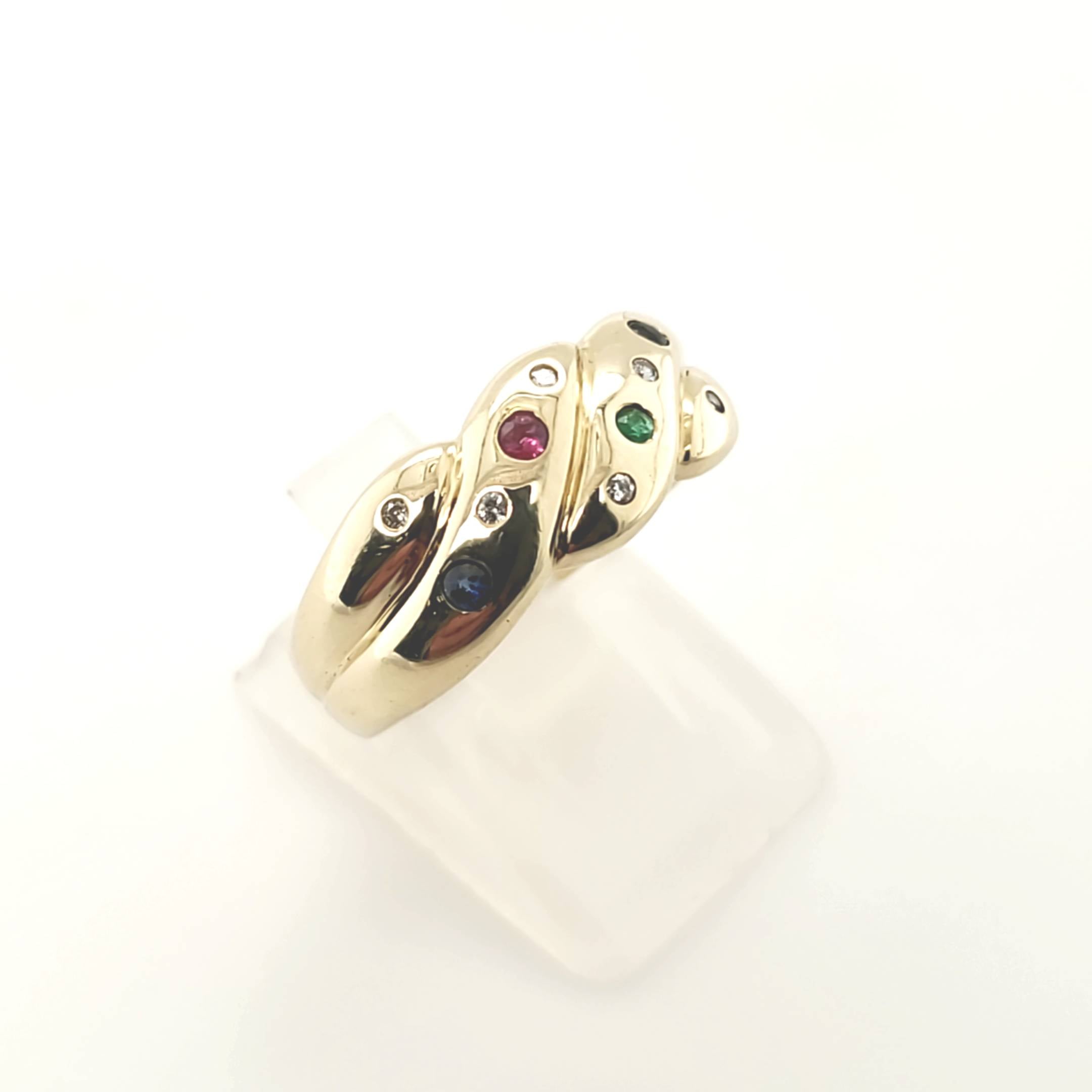 Damen Ring Gelb Gold 585 Brillanten