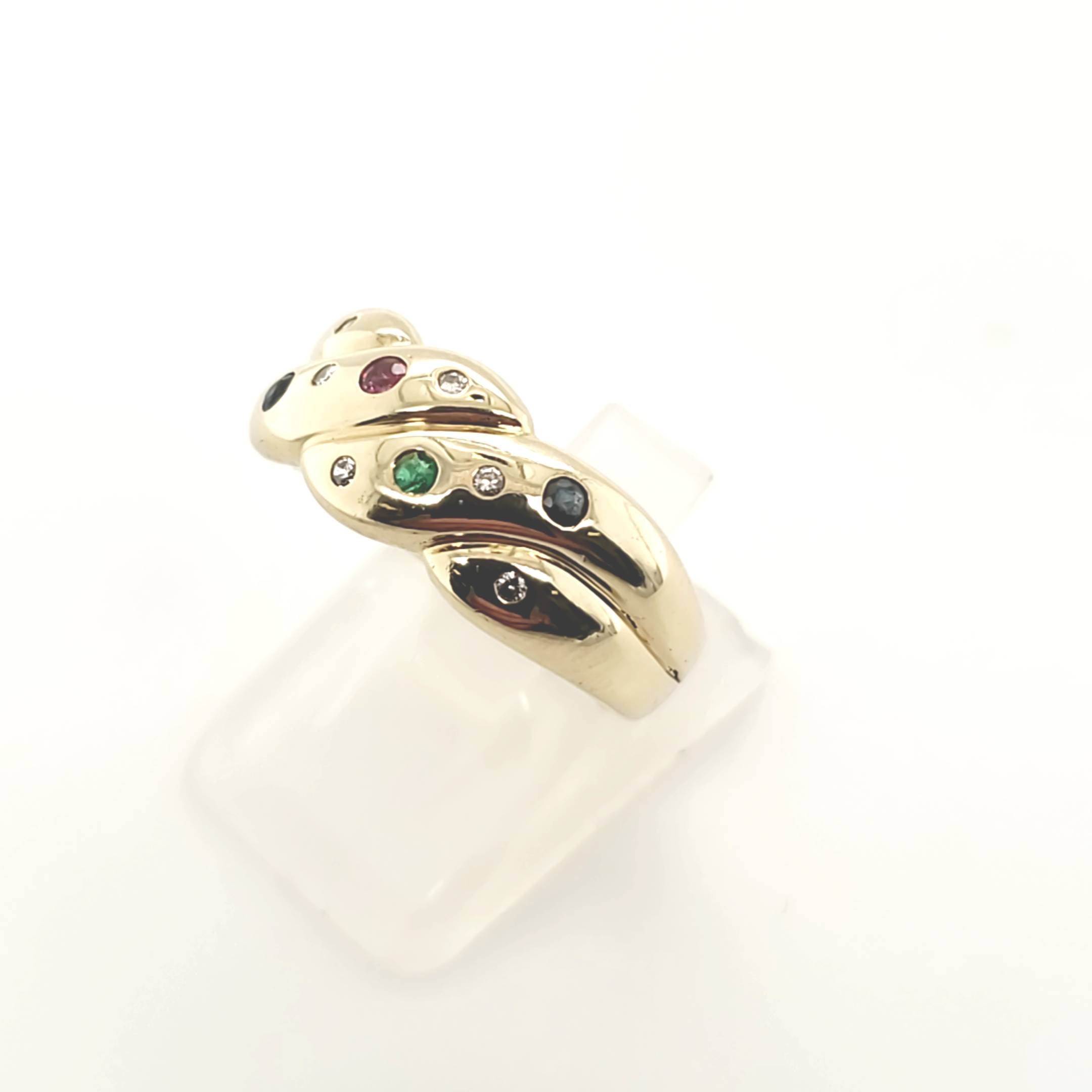 Damen Ring Gelb Gold 585 Brillanten
