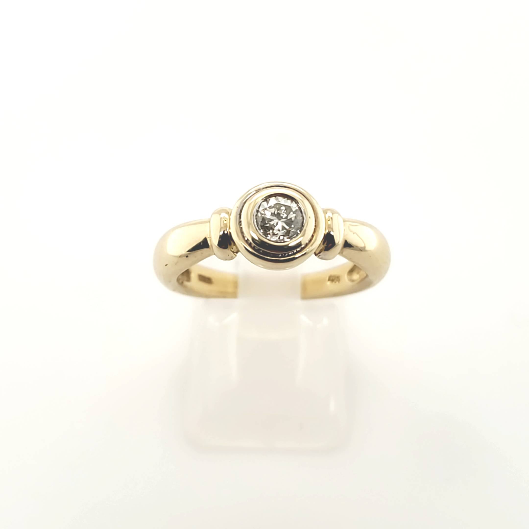 Ring Solitär Gelb Gold 585 14kt 1 Brillant ca.0,30ct Größe 56