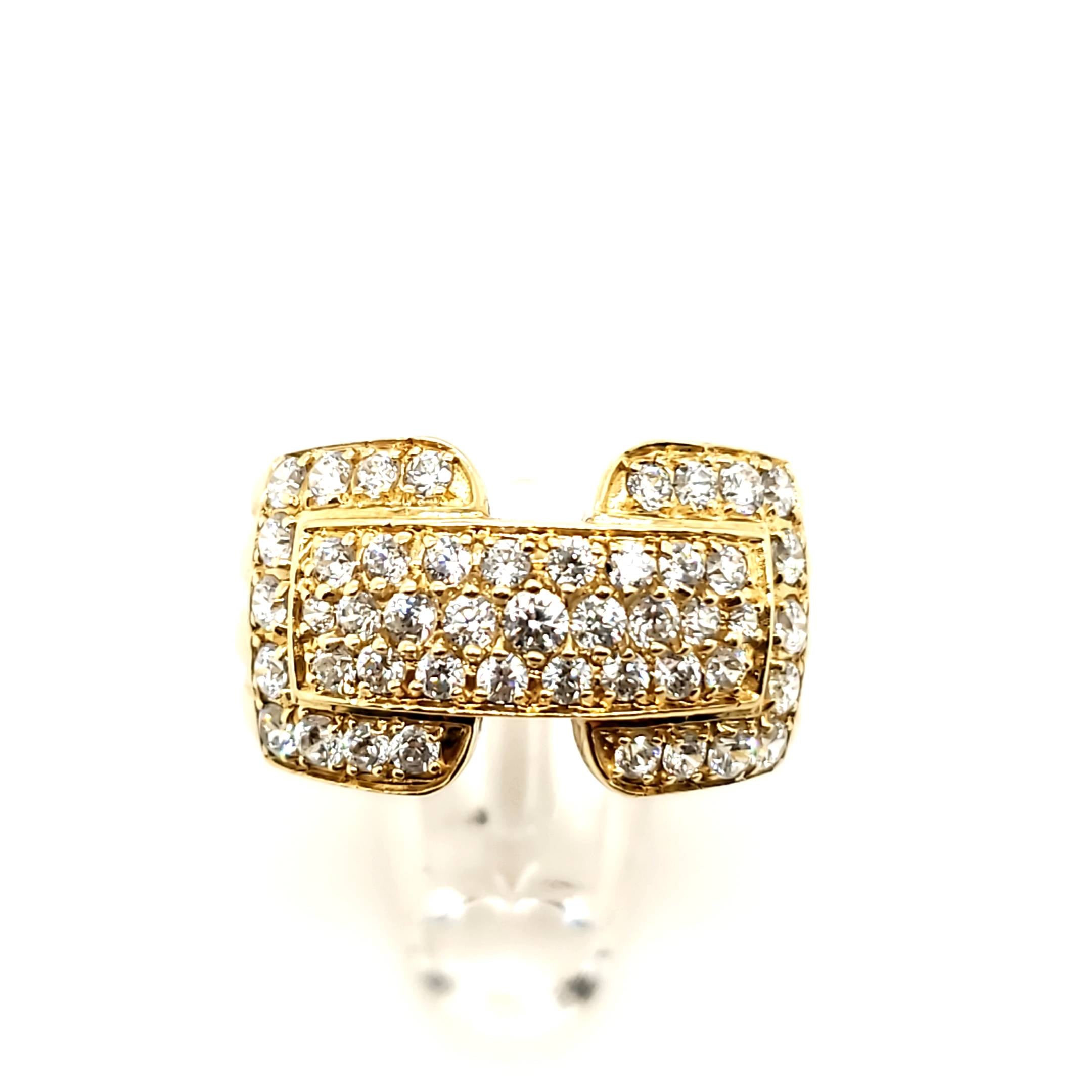 Damen Ring Gelbgold 585 Zirkonia Gr.57/58