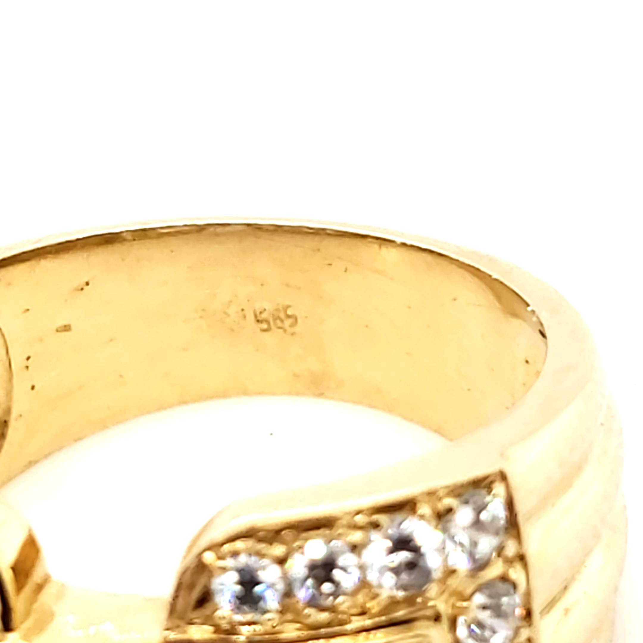 Damen Ring Gelbgold 585 Zirkonia Gr.57/58