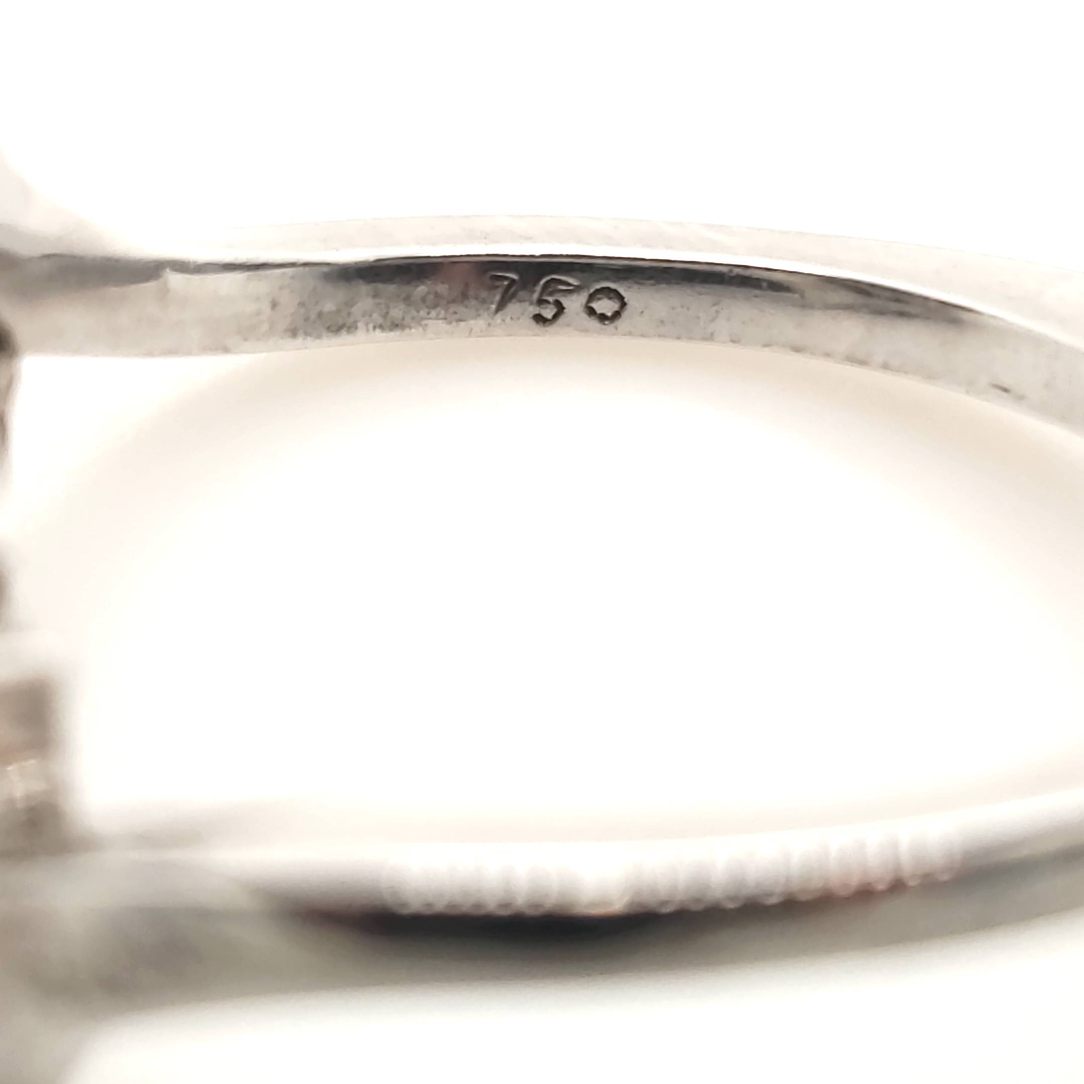 Brillant Ring Weißgold 750 18kt Größe 54 ca.0,48ct