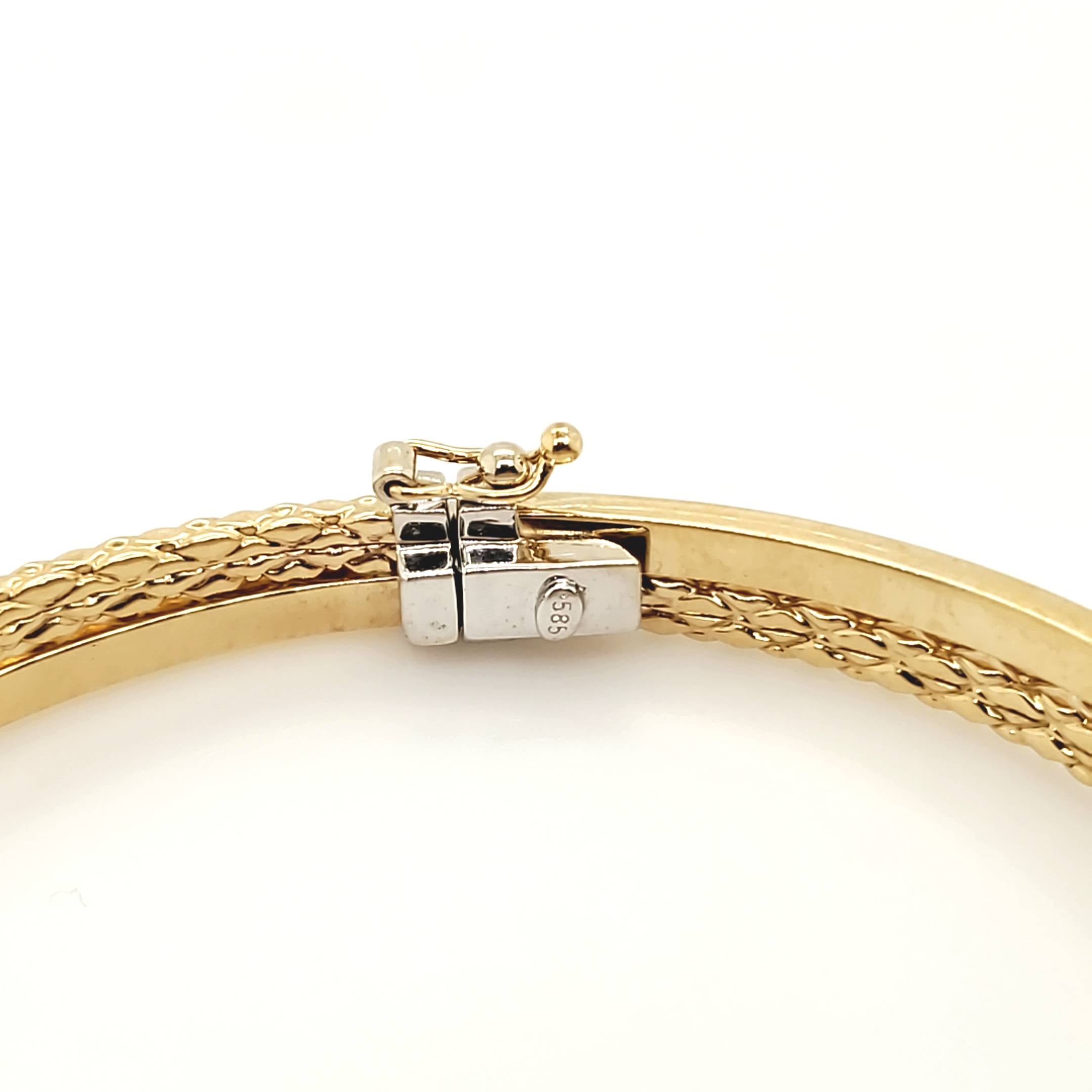 Damen Armreif Gelbgold Weißgold 585