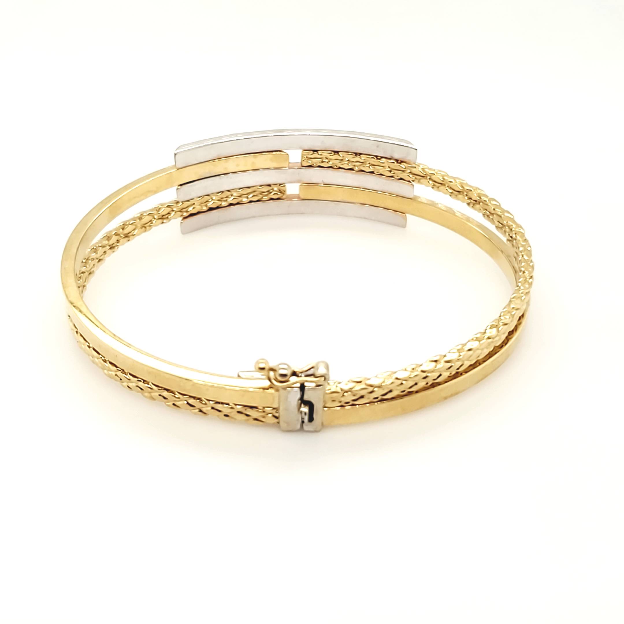 Damen Armreif Gelbgold Weißgold 585