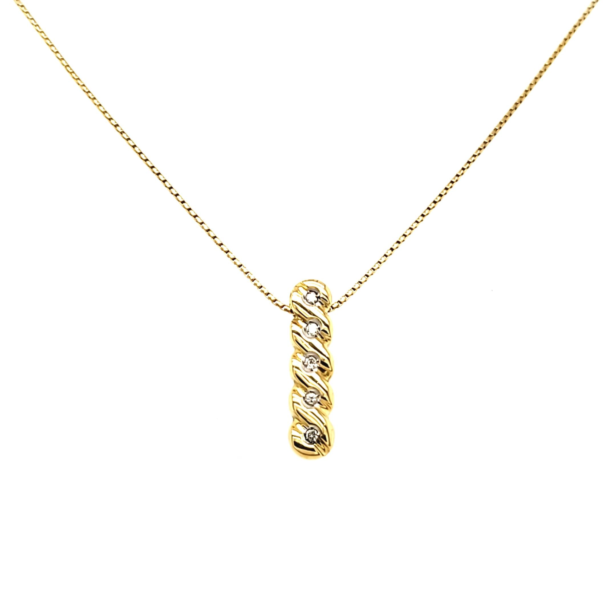 Halskette mit Anhänger Gelbgold 750 ca. 46,5cm