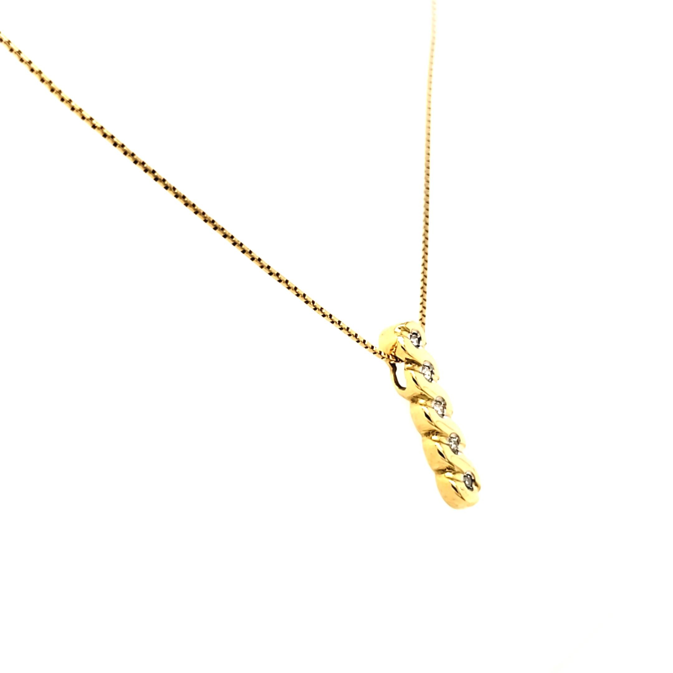 Halskette mit Anhänger Gelbgold 750 ca. 46,5cm