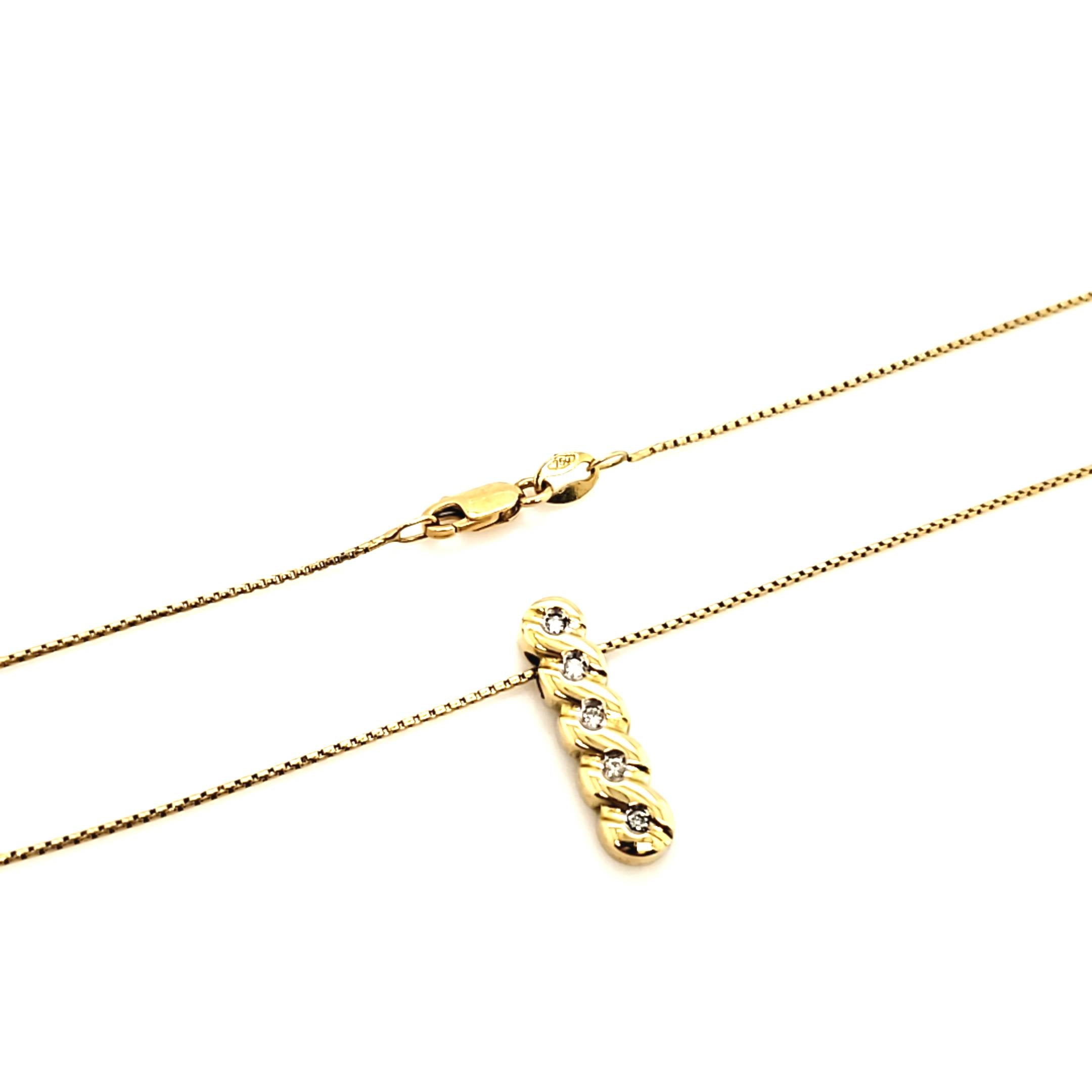 Halskette mit Anhänger Gelbgold 750 ca. 46,5cm