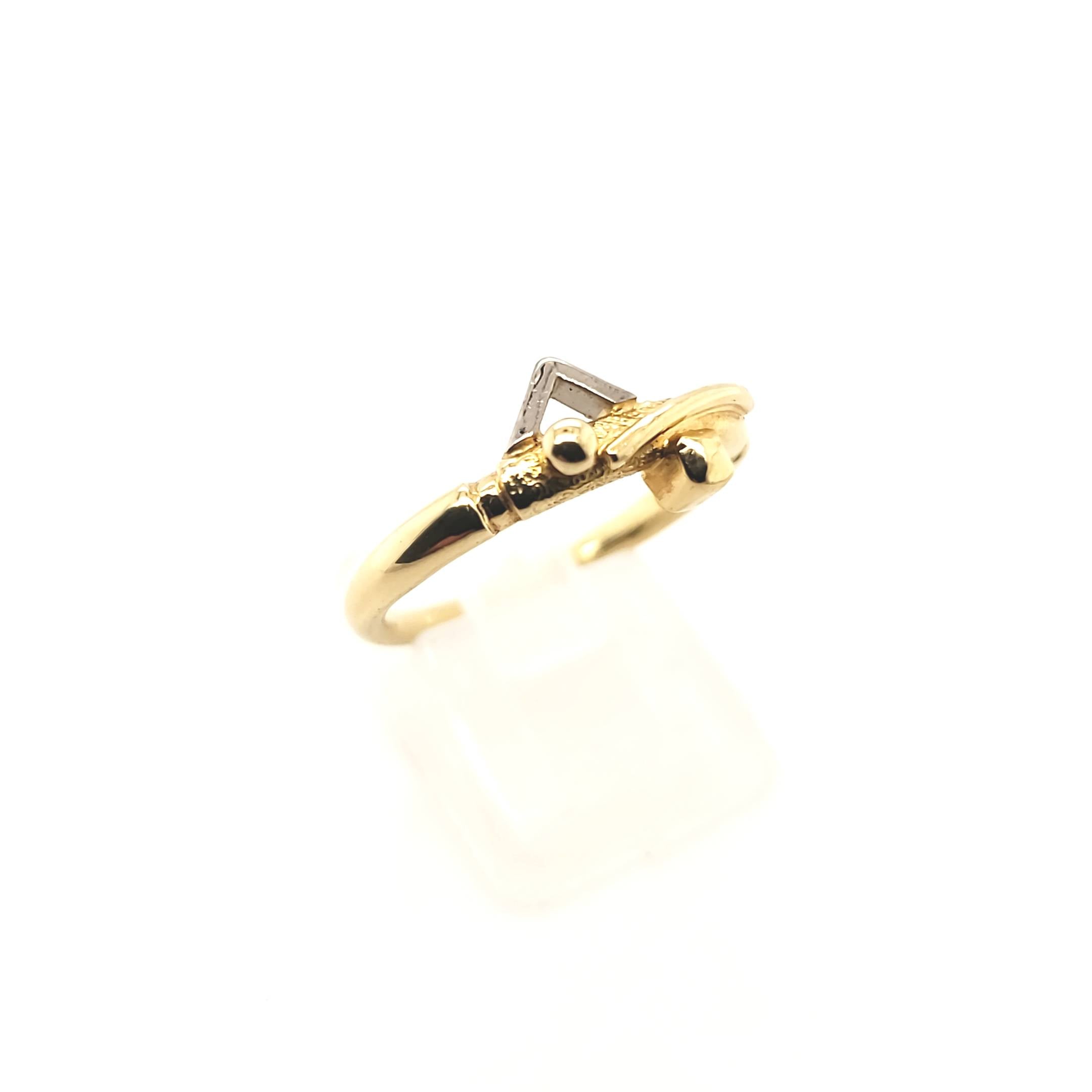 Damen Ring Gelb / Weiß Gold 750 18kt Größe 54