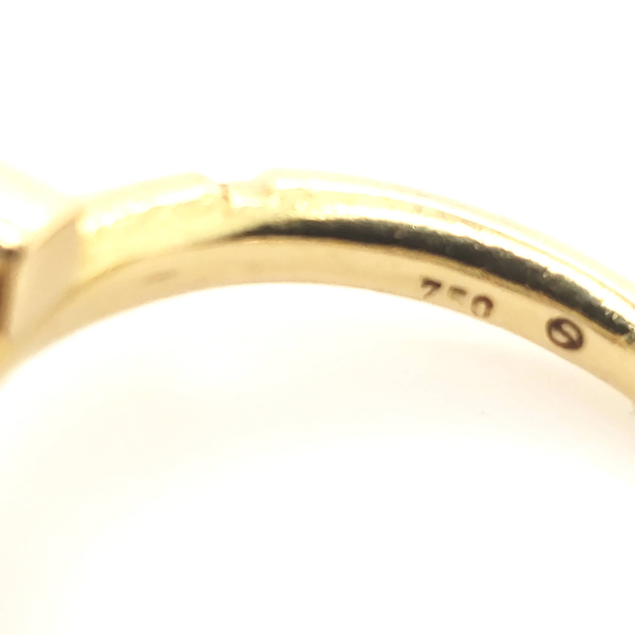 Damen Ring Gelb / Weiß Gold 750 18kt Größe 54