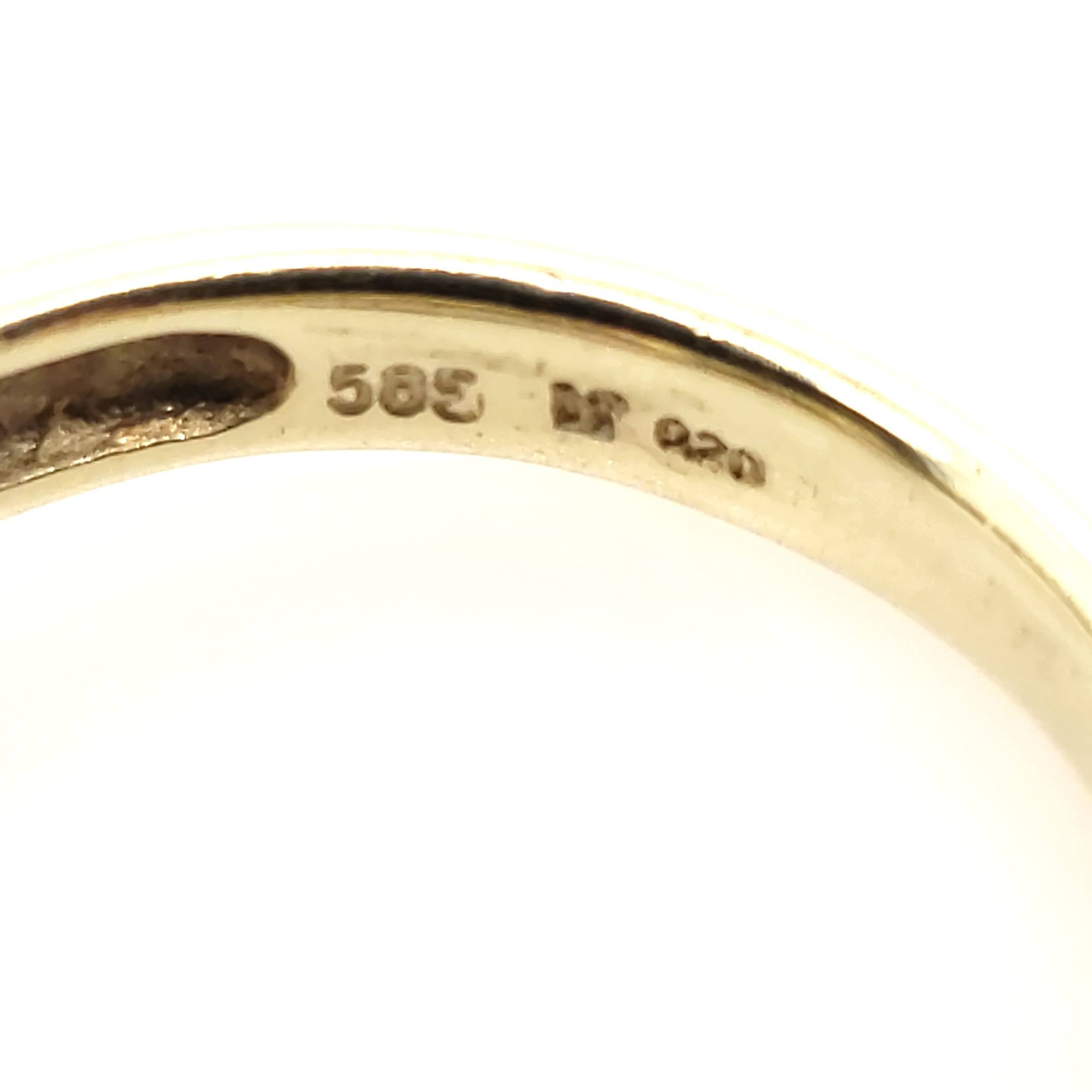 Damen Solitär Ring Gelbgold 585 14kt 1 Brillant ca. 0,20ct