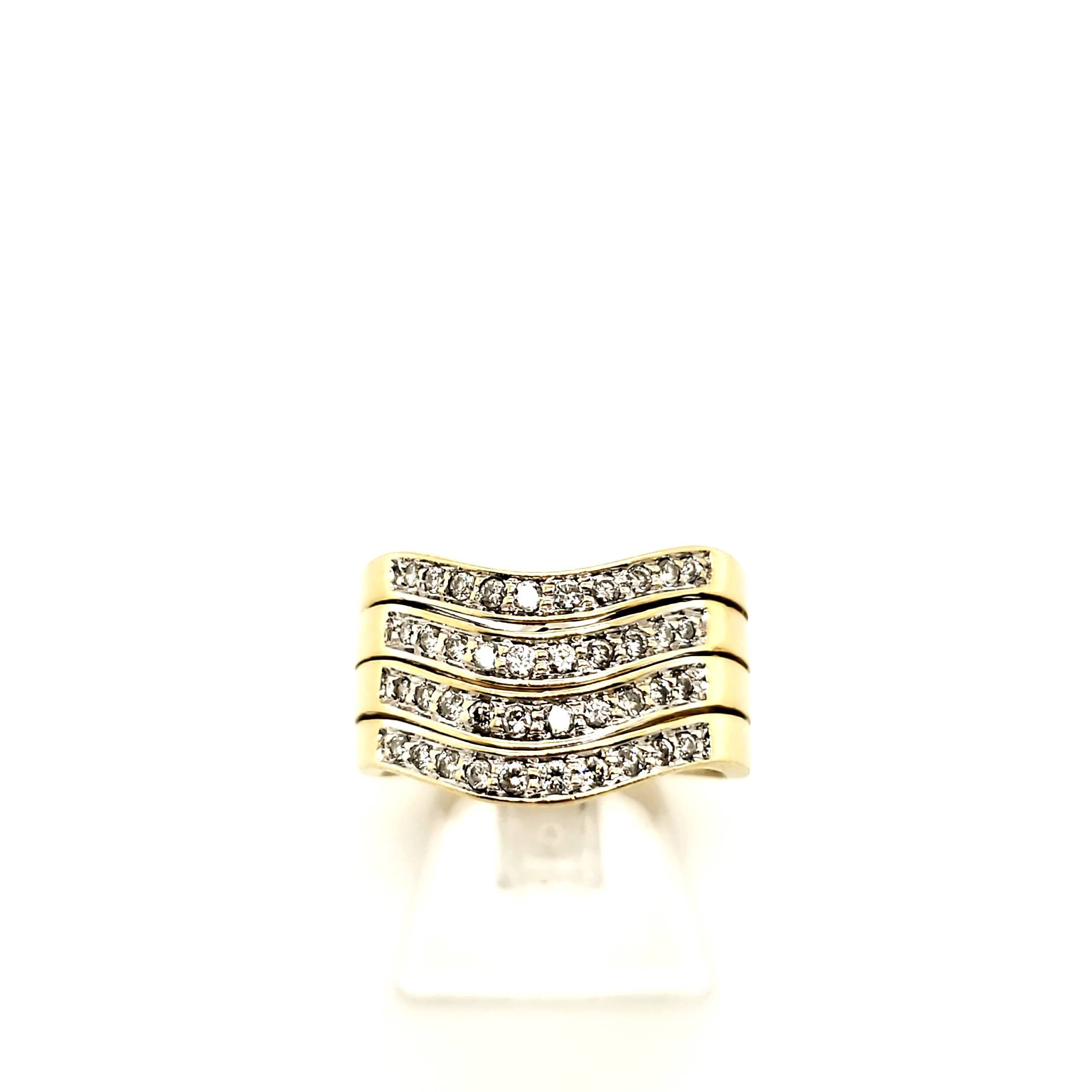 Brillant Damenring Gelbgold 585 Gr.53/54