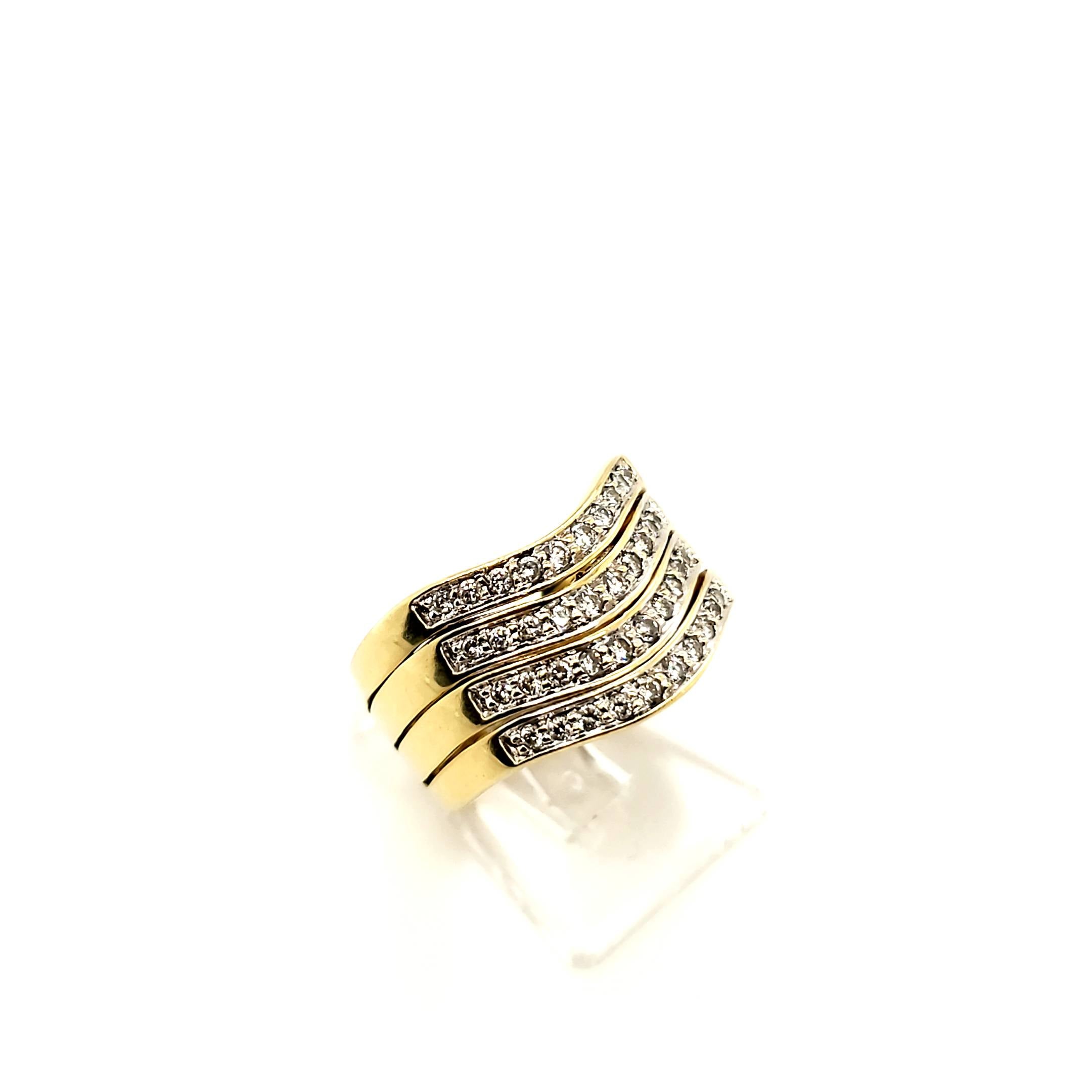 Brillant Damenring Gelbgold 585 Gr.53/54