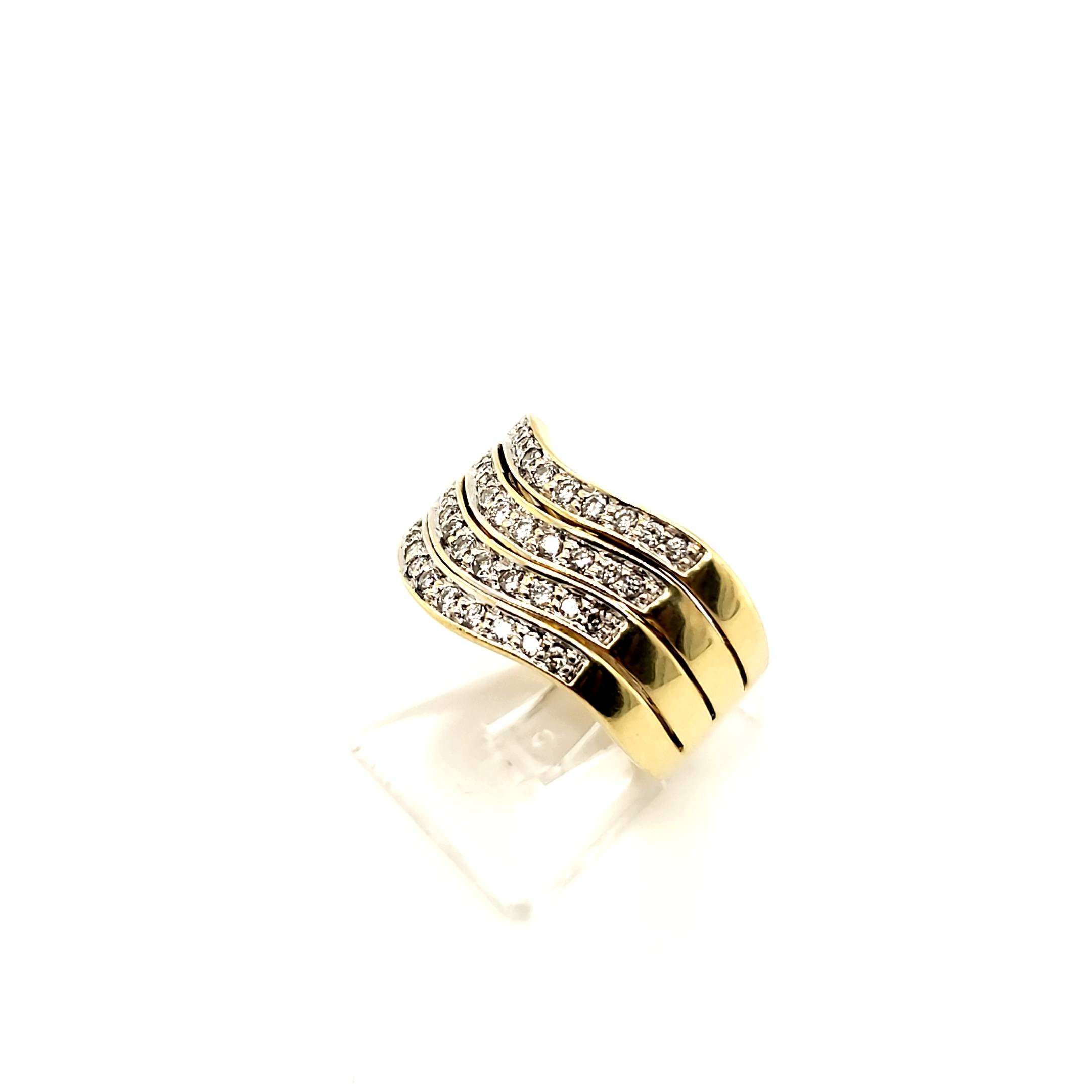 Brillant Damenring Gelbgold 585 Gr.53/54