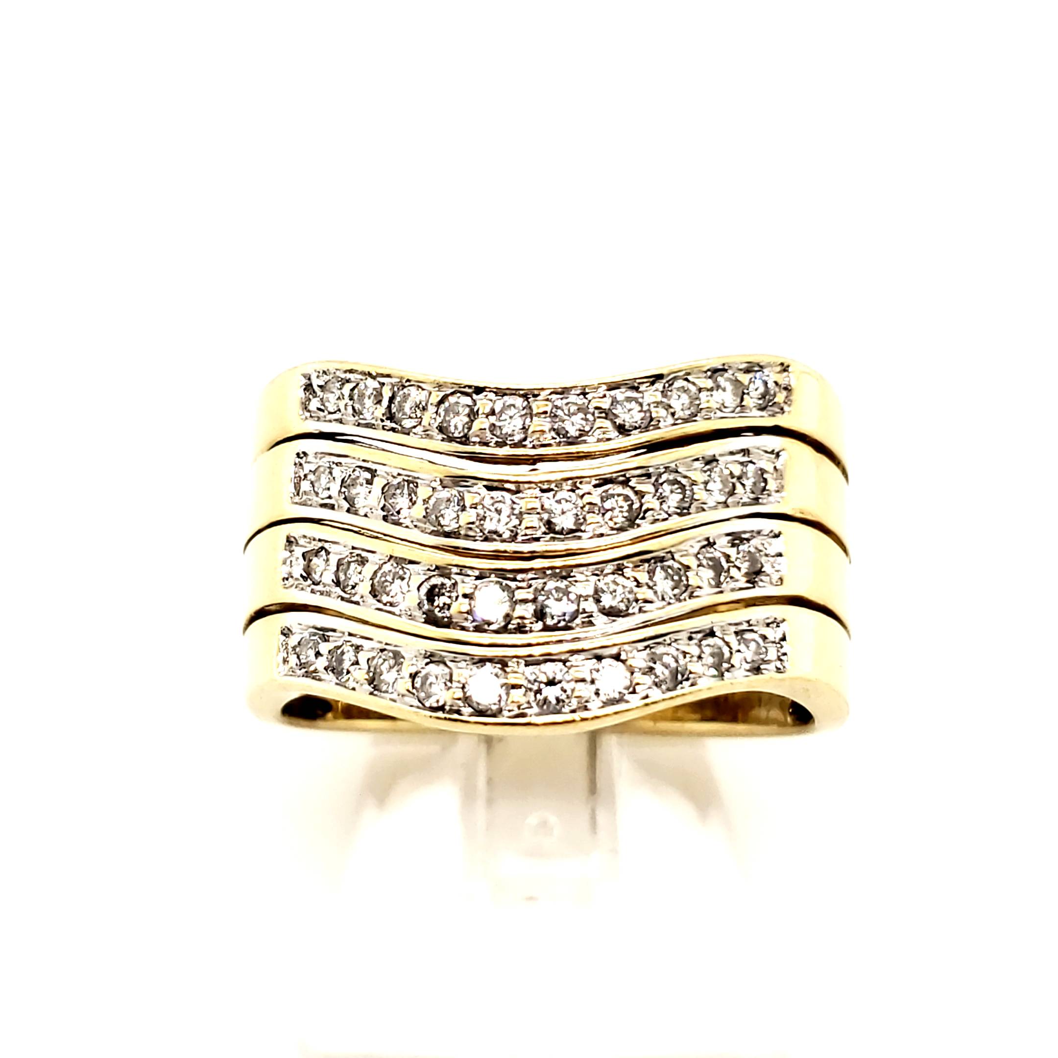 Brillant Damenring Gelbgold 585 Gr.53/54