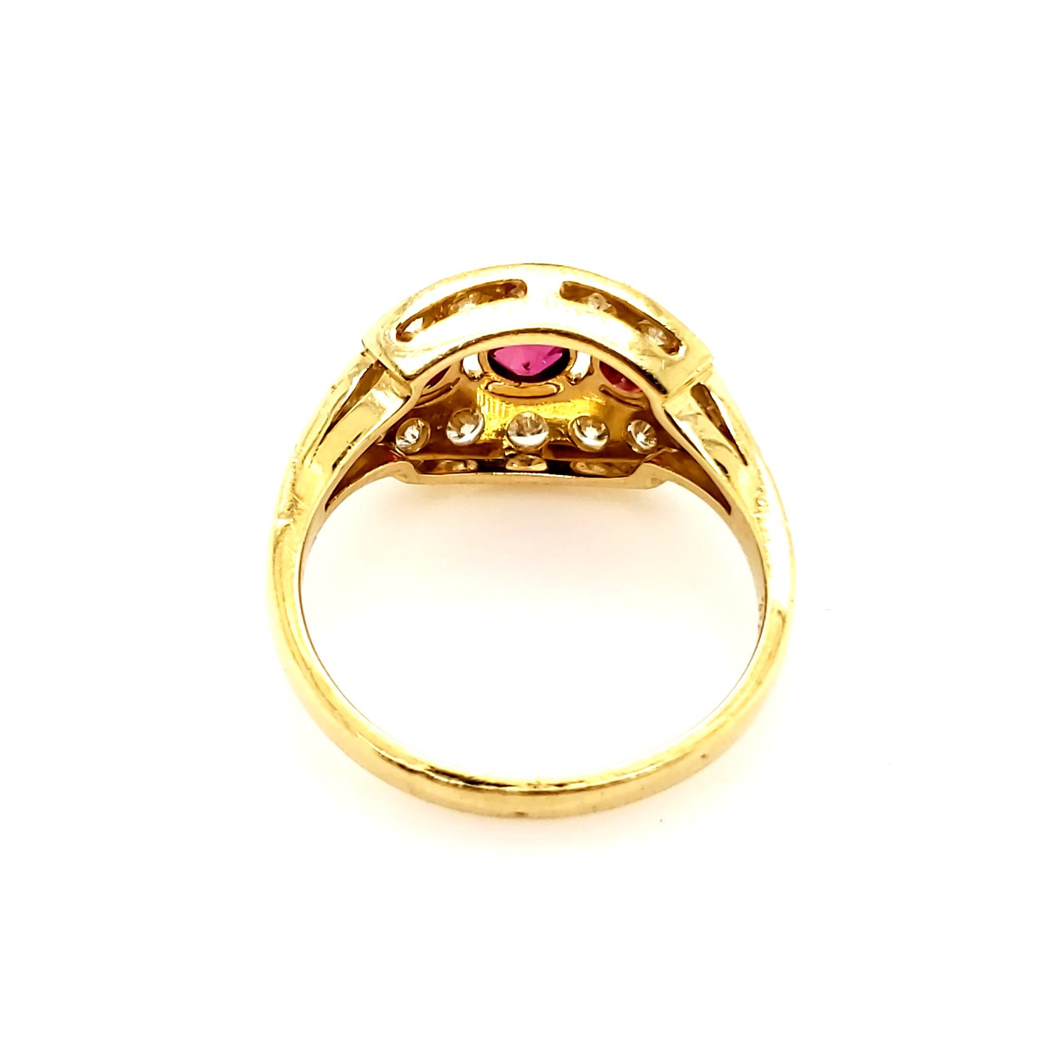 Damenring Gelbgold 750 Brillanten Gr.52