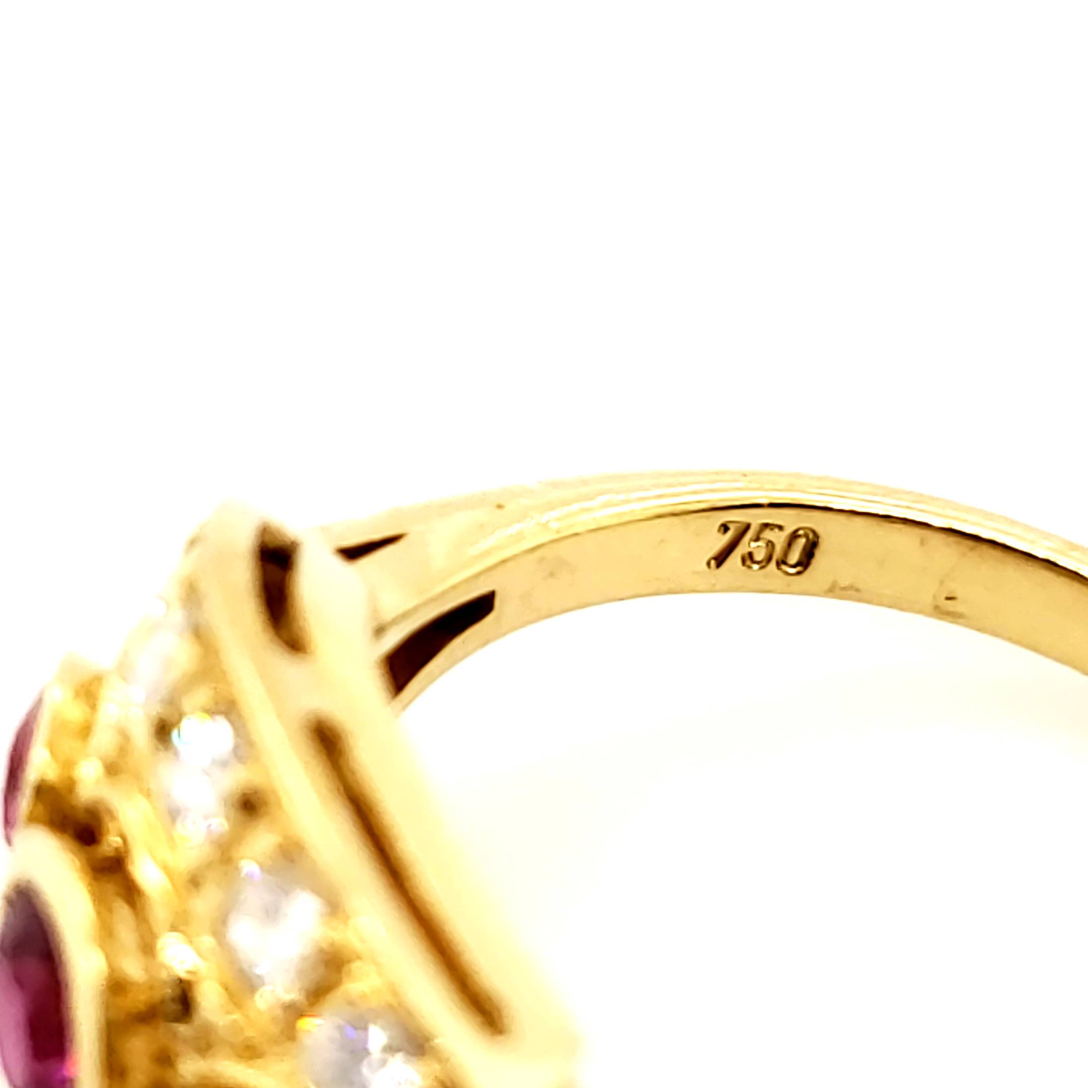 Damenring Gelbgold 750 Brillanten Gr.52