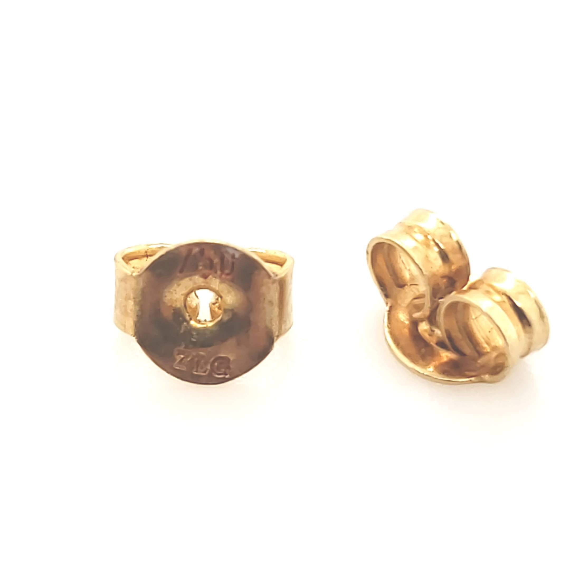 Ohrringe Ohrstecker Gelb Gold 750 18kt je 1 Brillant ca.0,50ct