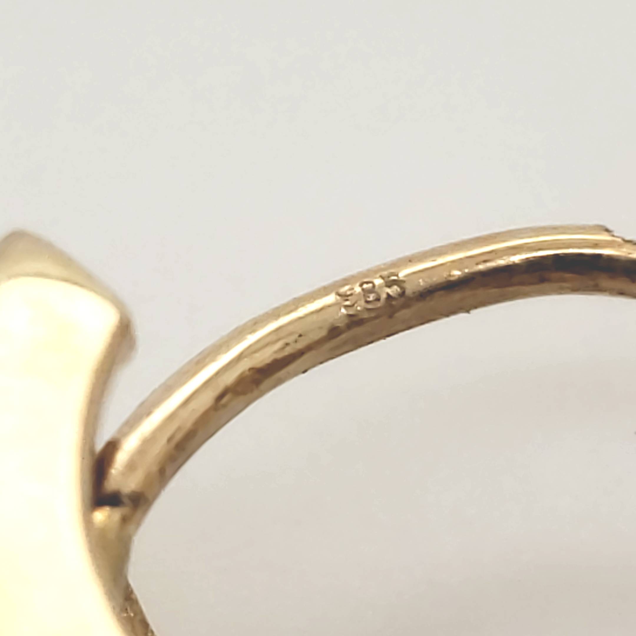 Ohrringe Creolen Gelb Gold 585 14kt je 5 Brillanten 10 Brillanten ca.0,5ct