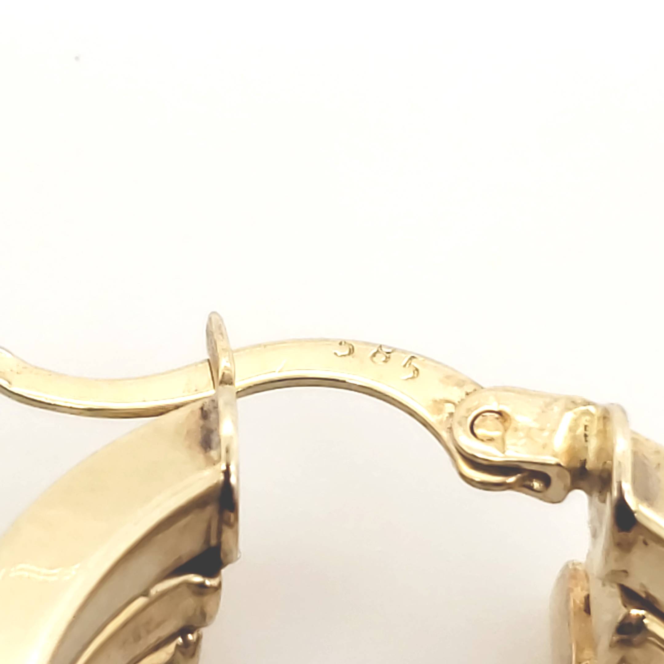 Ohrringe Ohrhänger Creolen Gelb Gold 585 14kt