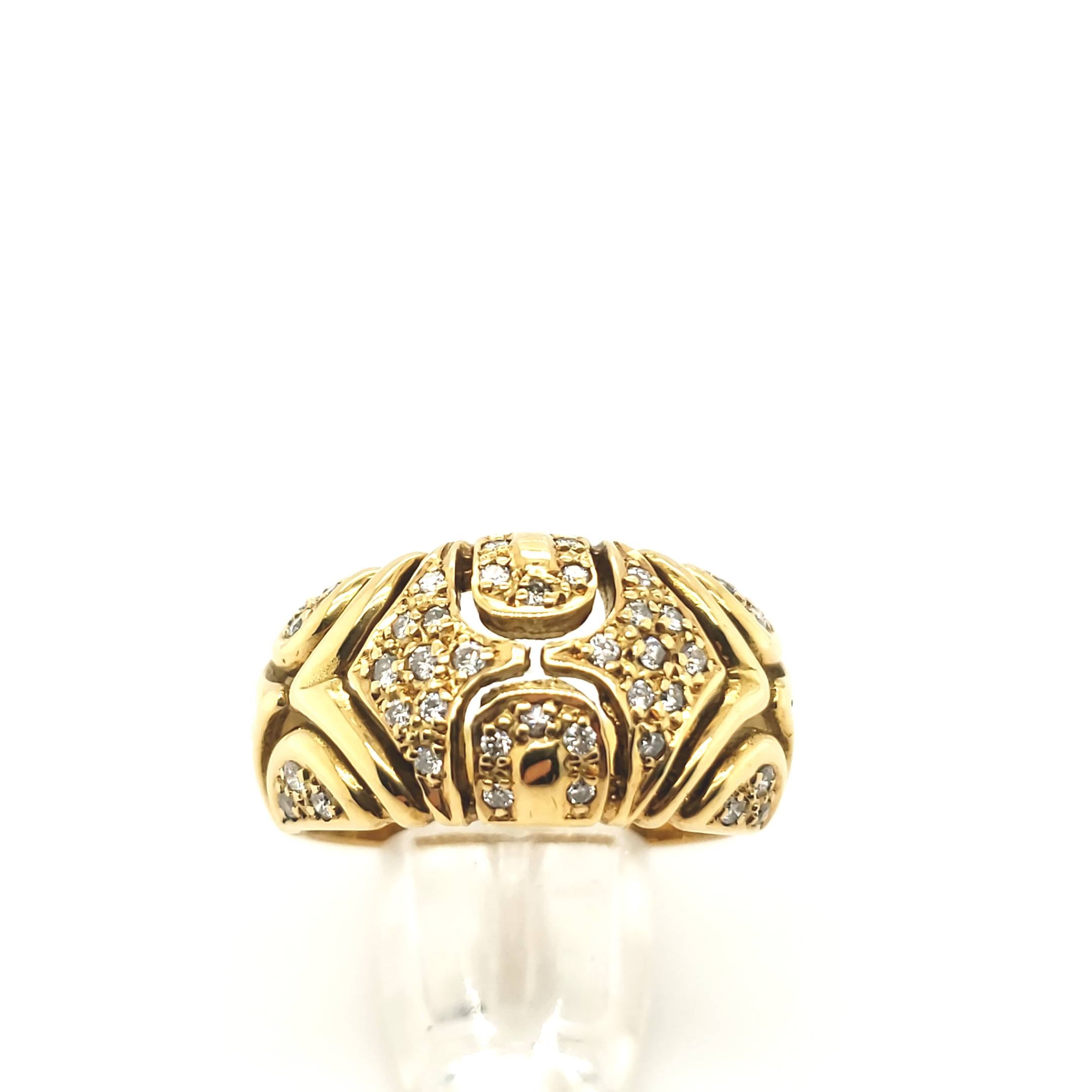 Brillant Damenring Gelbgold 750 Gr.54