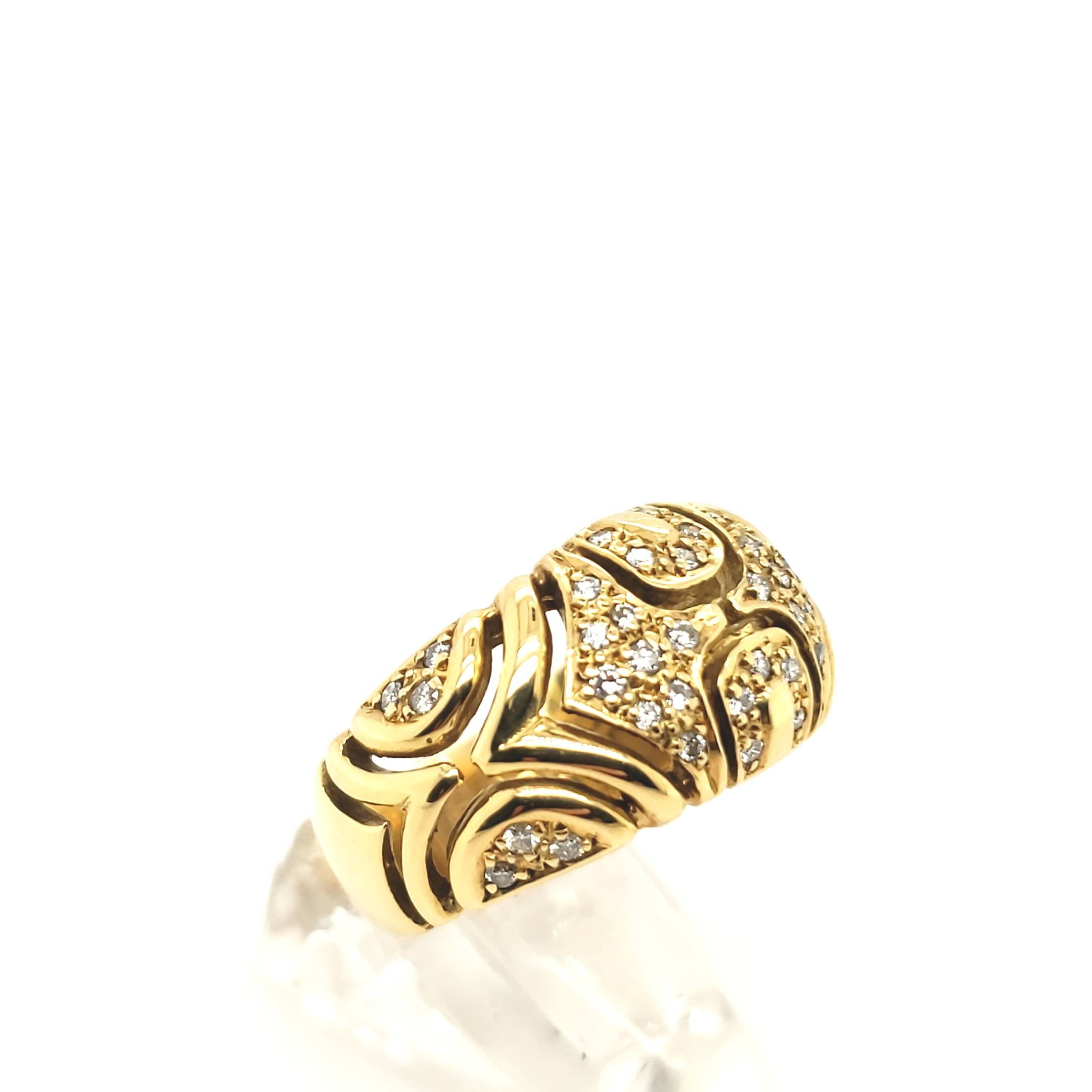 Brillant Damenring Gelbgold 750 Gr.54