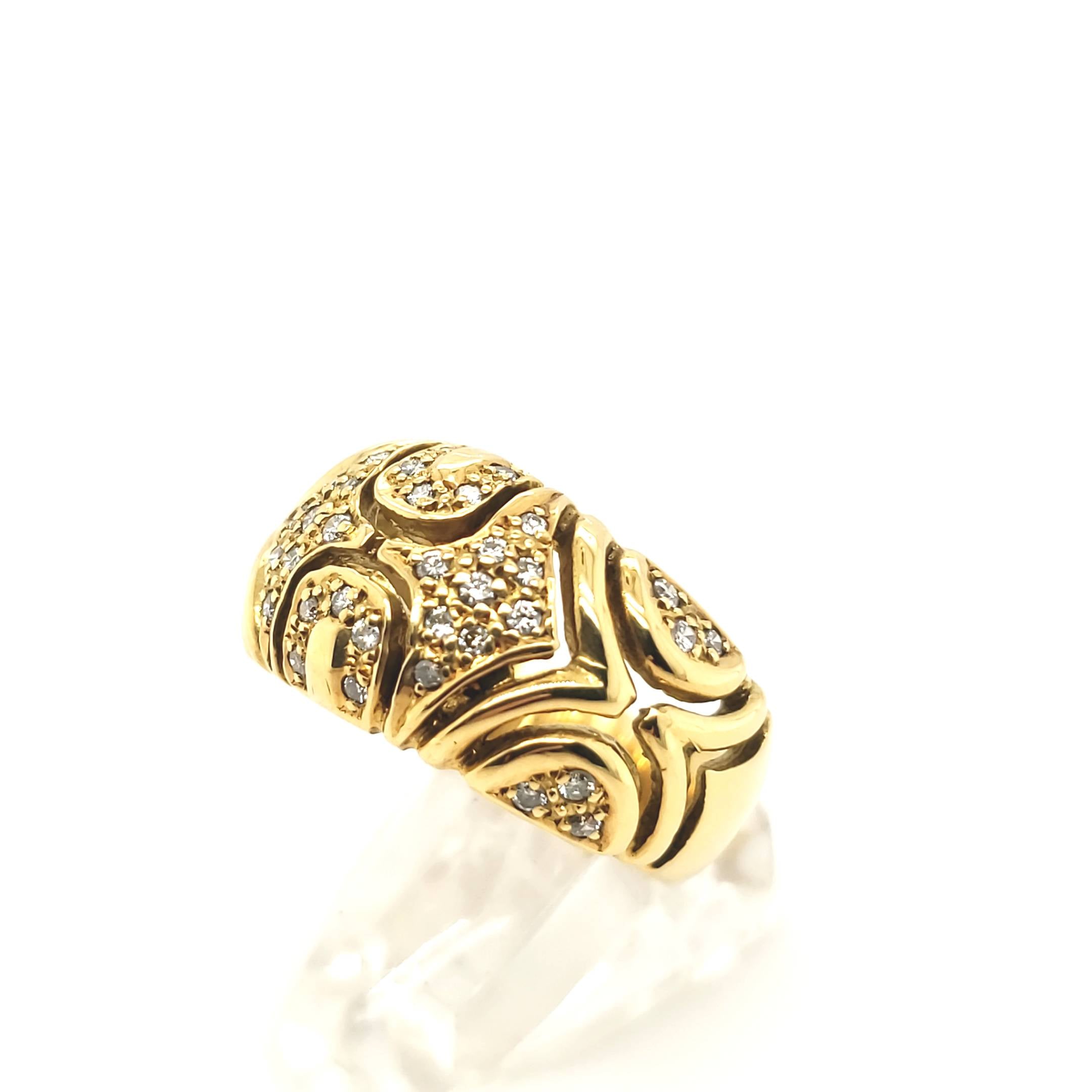 Brillant Damenring Gelbgold 750 Gr.54