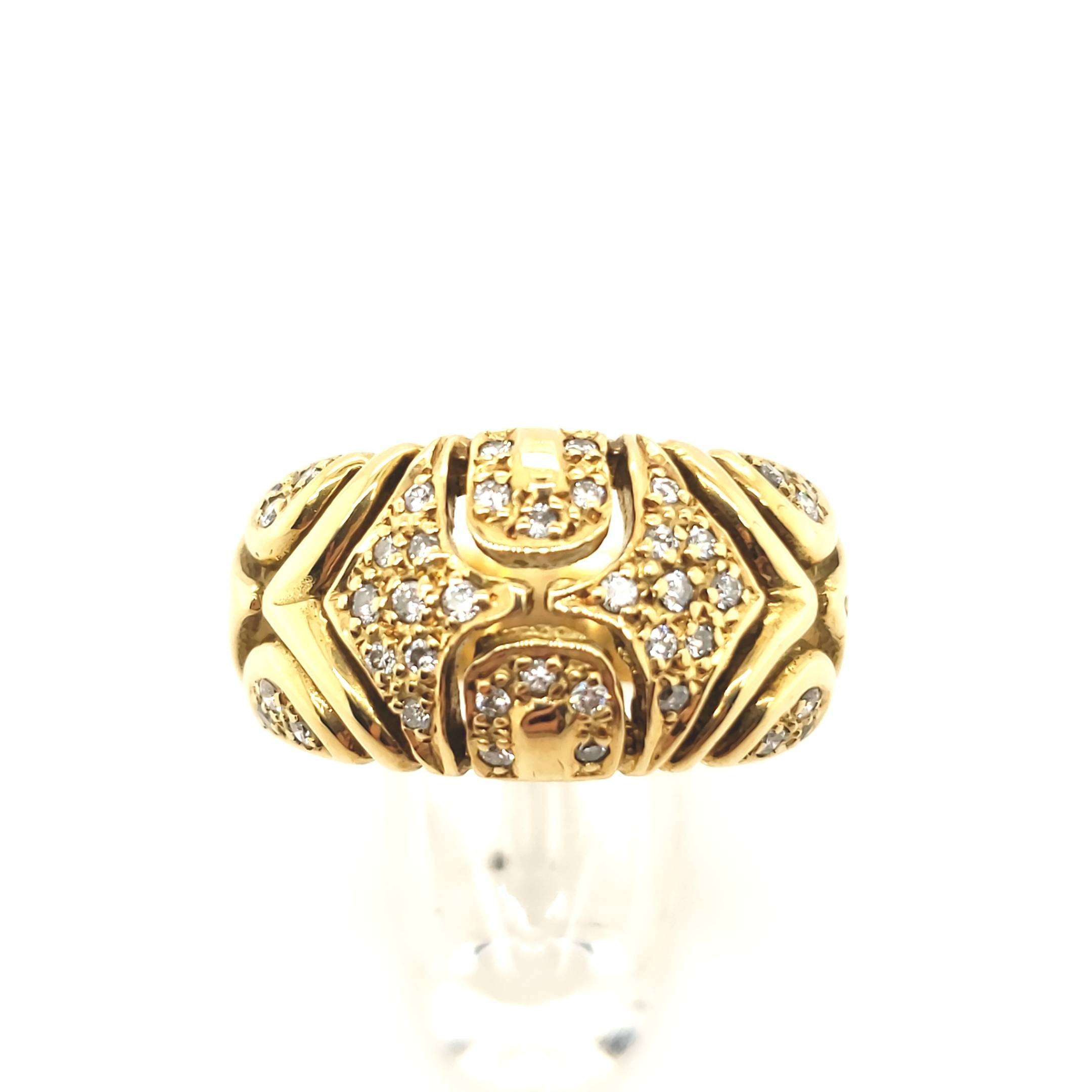 Brillant Damenring Gelbgold 750 Gr.54