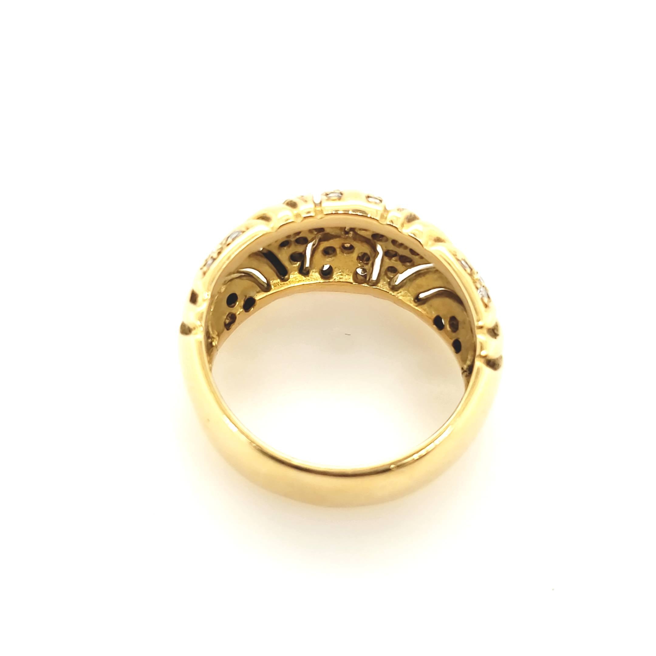 Brillant Damenring Gelbgold 750 Gr.54
