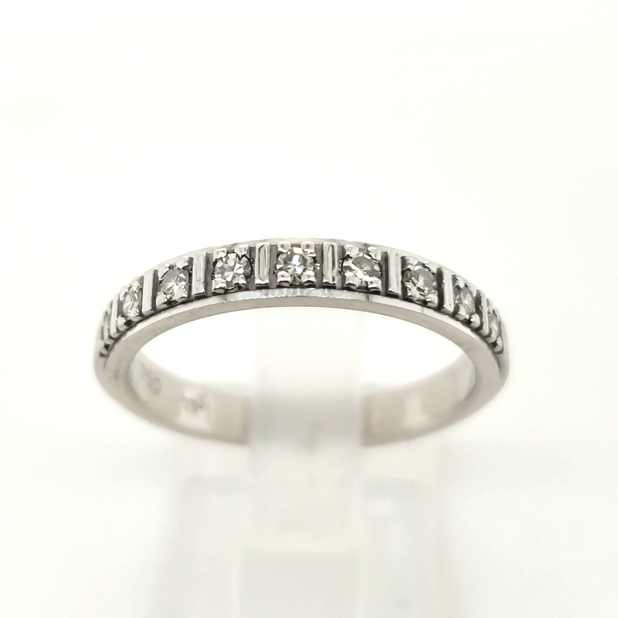 Diamant Ring 750 18kt Weißgold Größe 56,5 ca.0,18ct