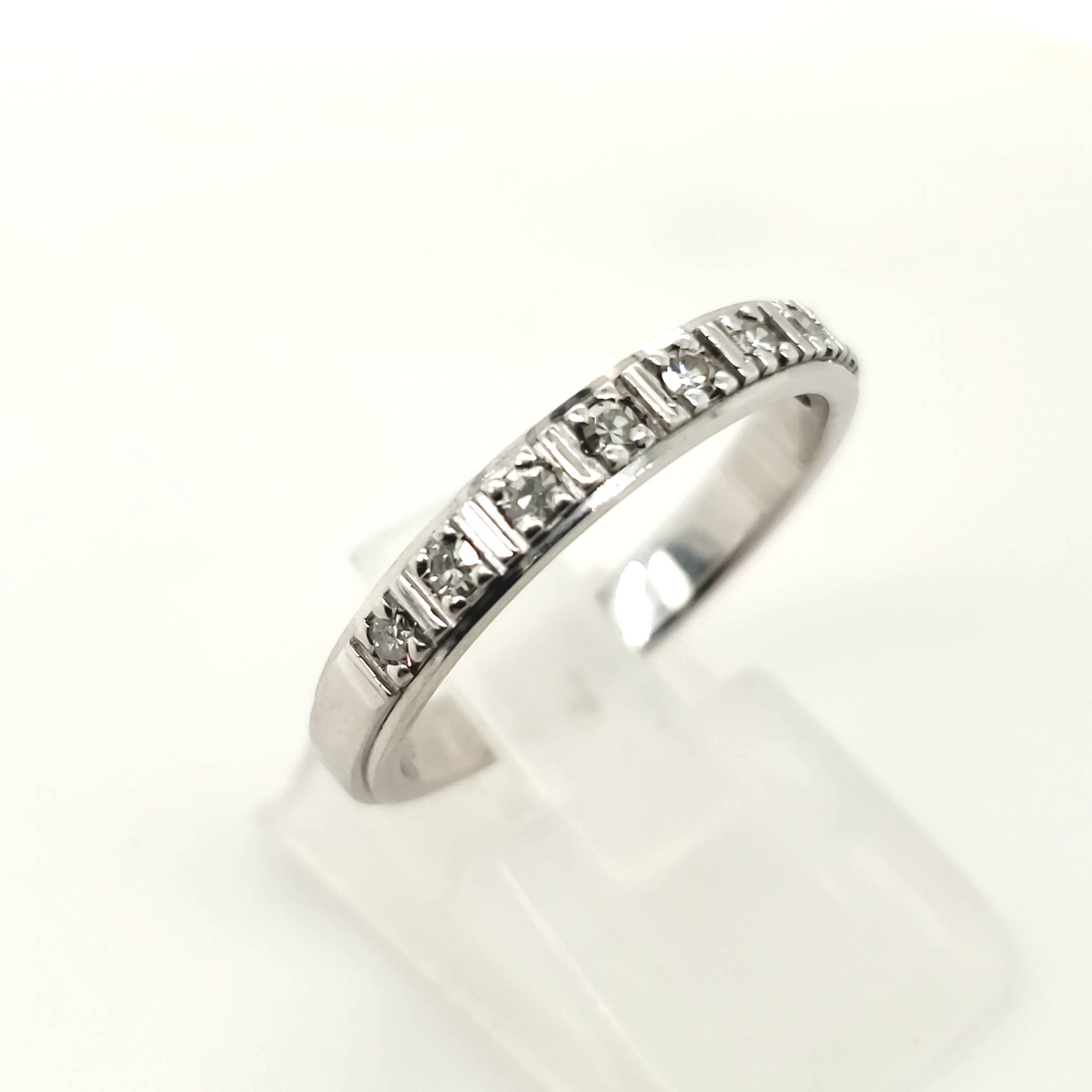 Diamant Ring 750 18kt Weißgold Größe 56,5 ca.0,18ct