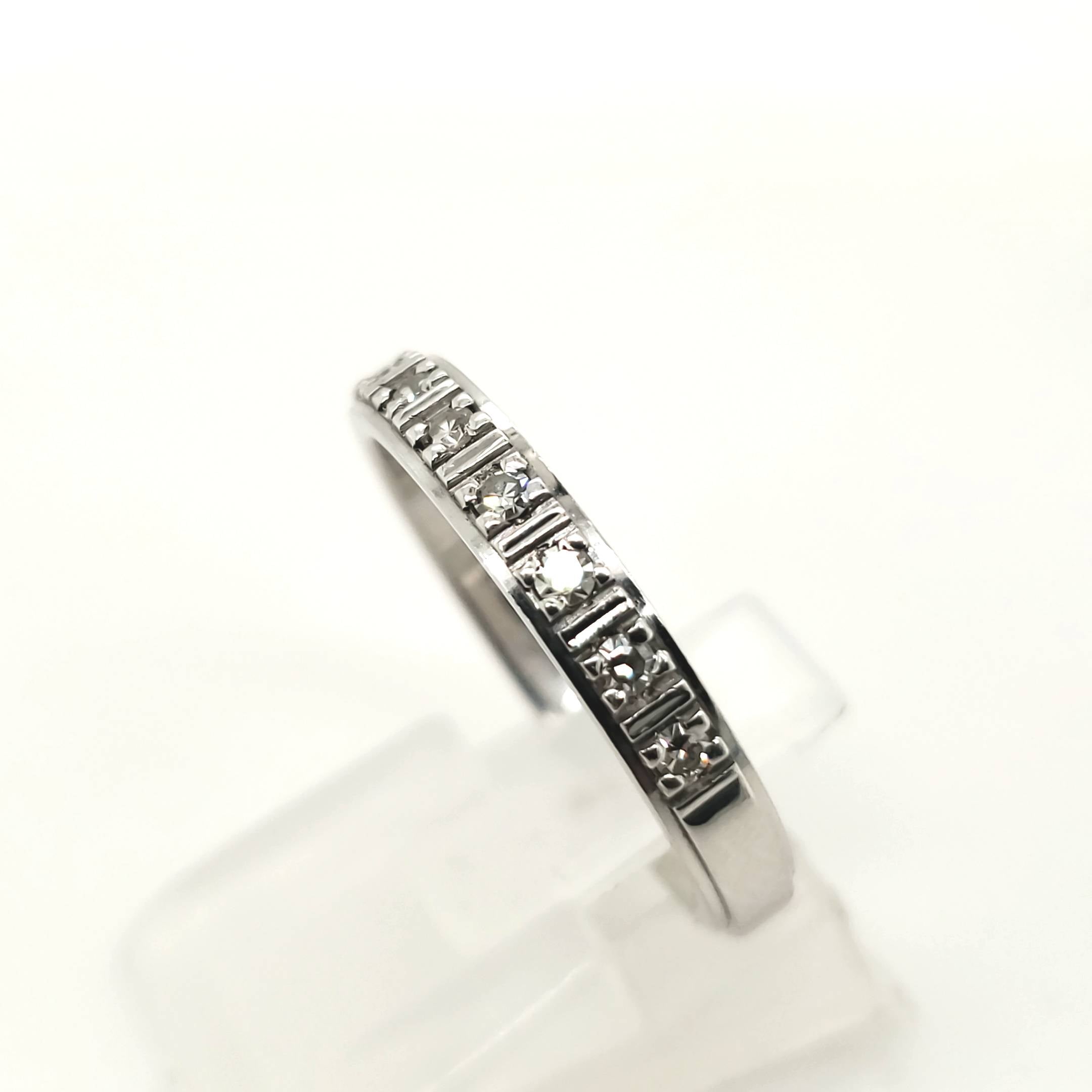 Diamant Ring 750 18kt Weißgold Größe 56,5 ca.0,18ct