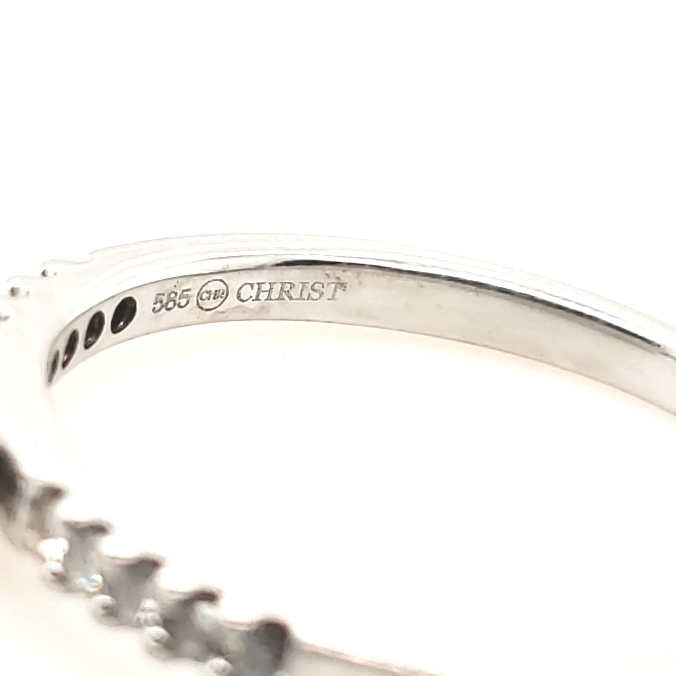 Brillant Ring Weißgold 585 14kt Größe 52 ca.0,20ct