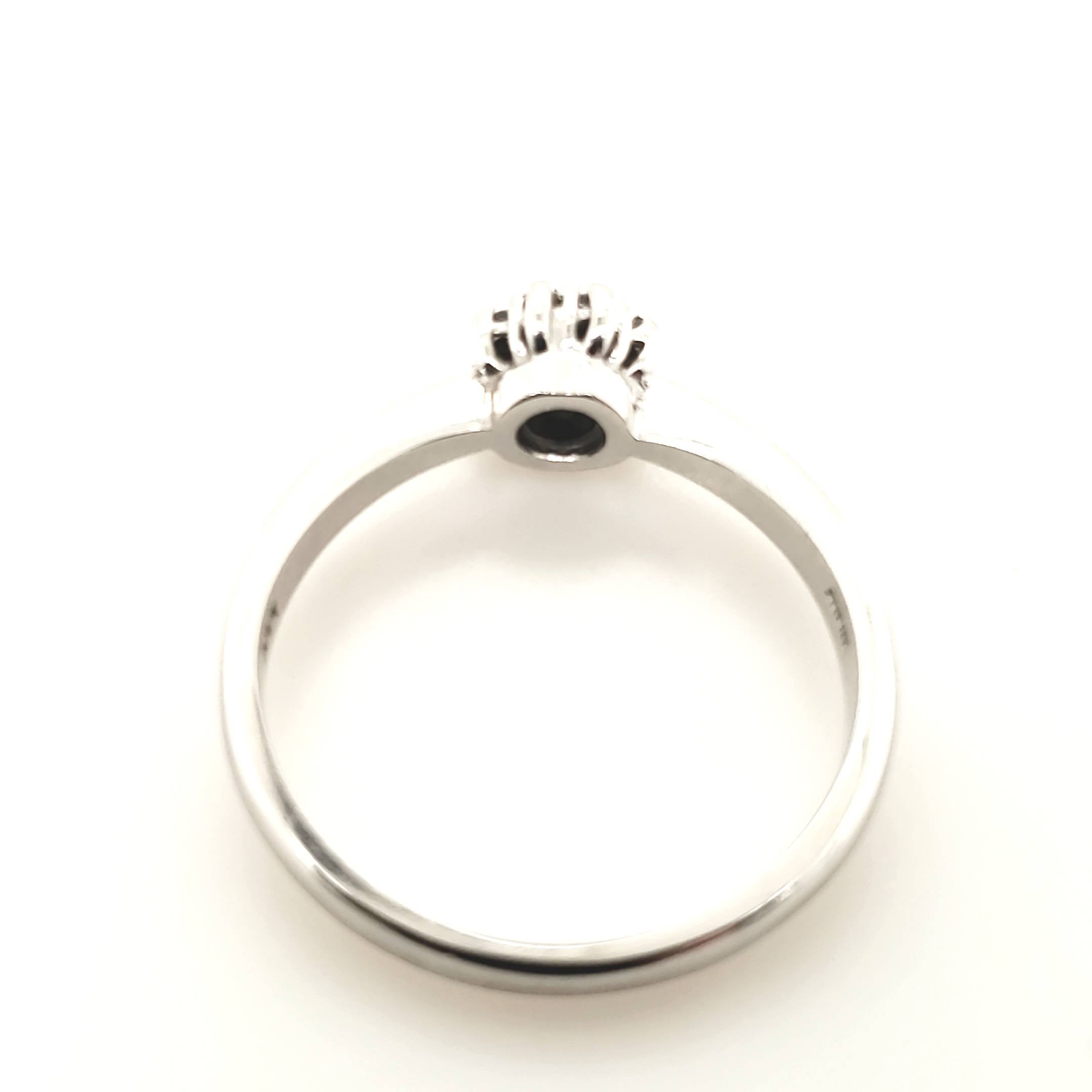 Brillant Ring Weißgold 585 14kt 9 Brillanten ca.0,13ct Größe 57
