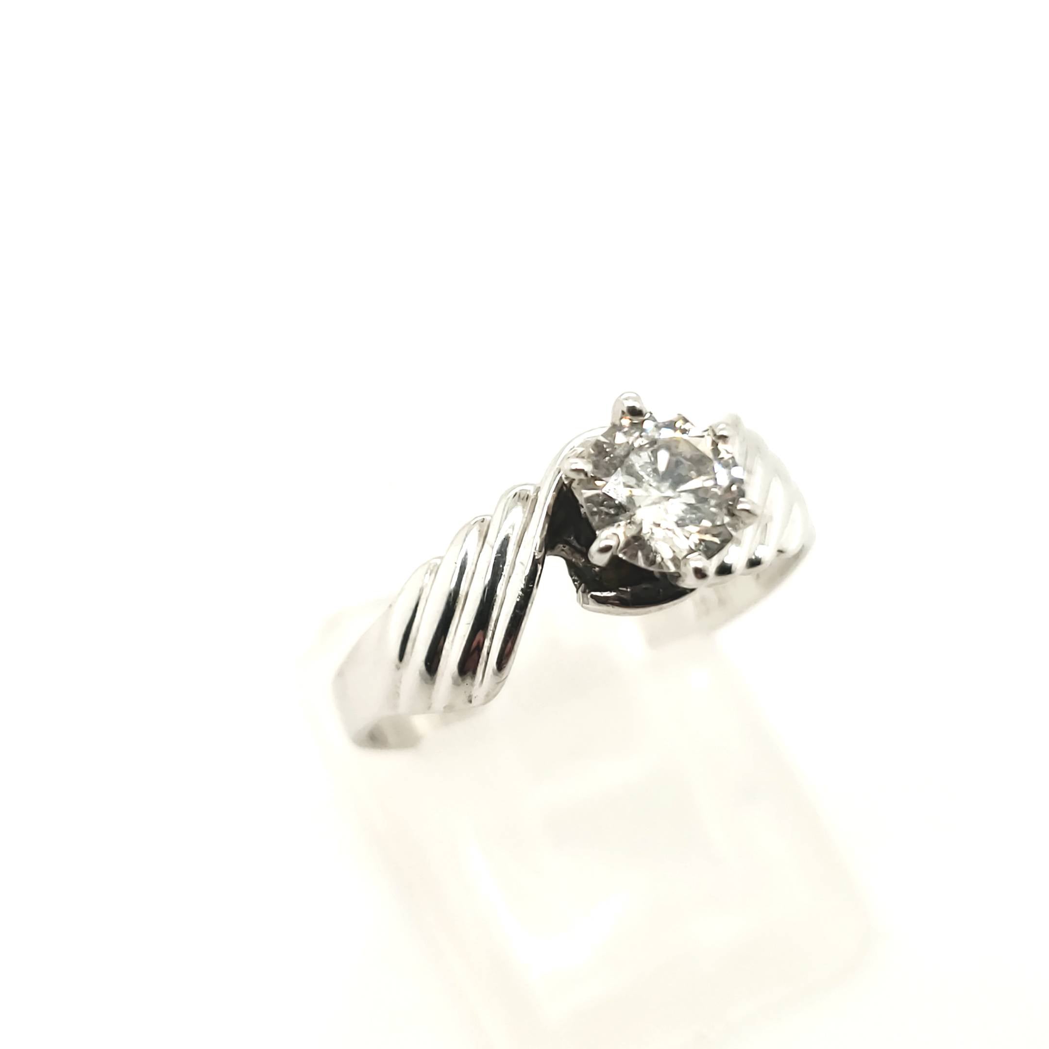 Brillant Ring Weiß Gold 585 14kt ca.0,50ct Größe 56