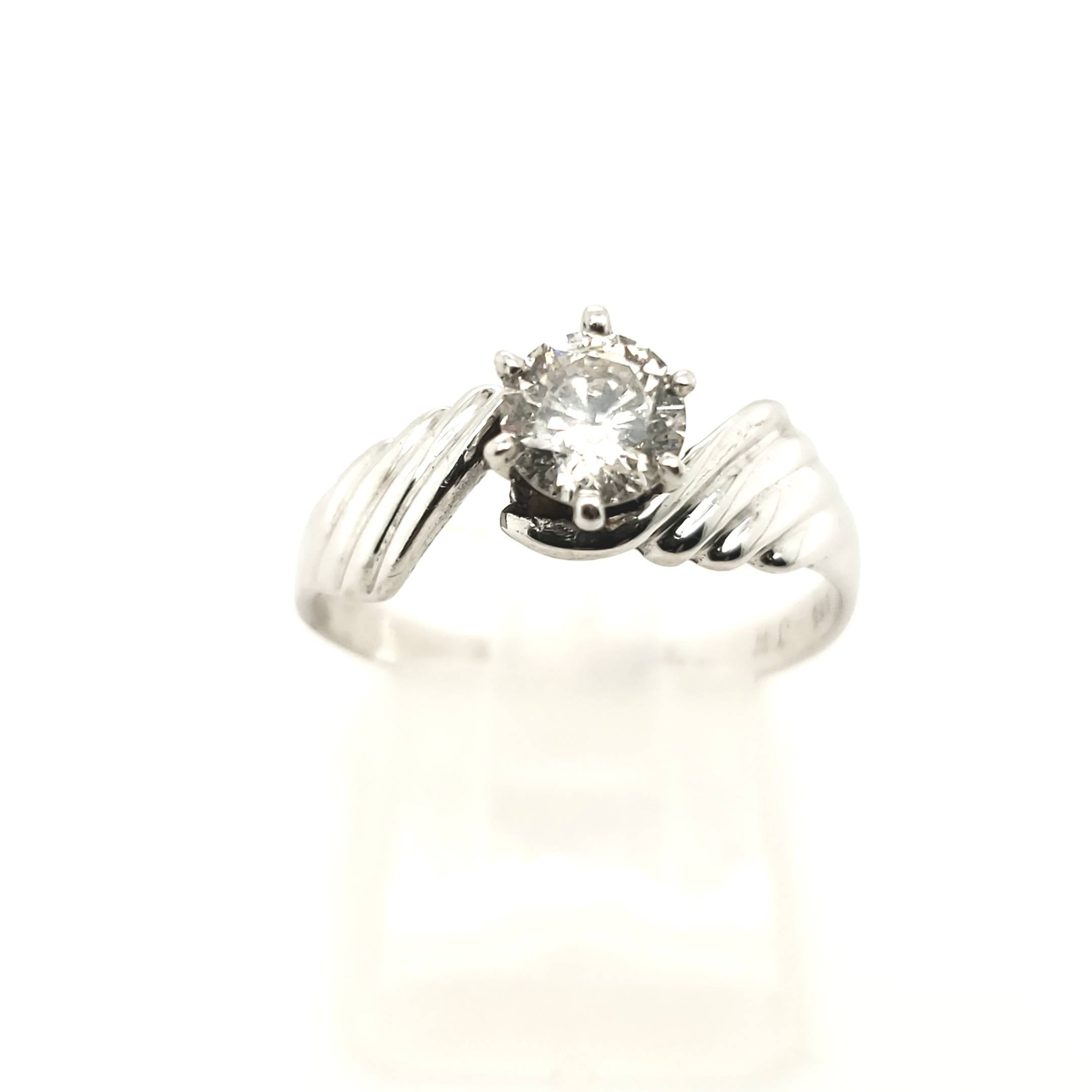 Brillant Ring Weiß Gold 585 14kt ca.0,50ct Größe 56