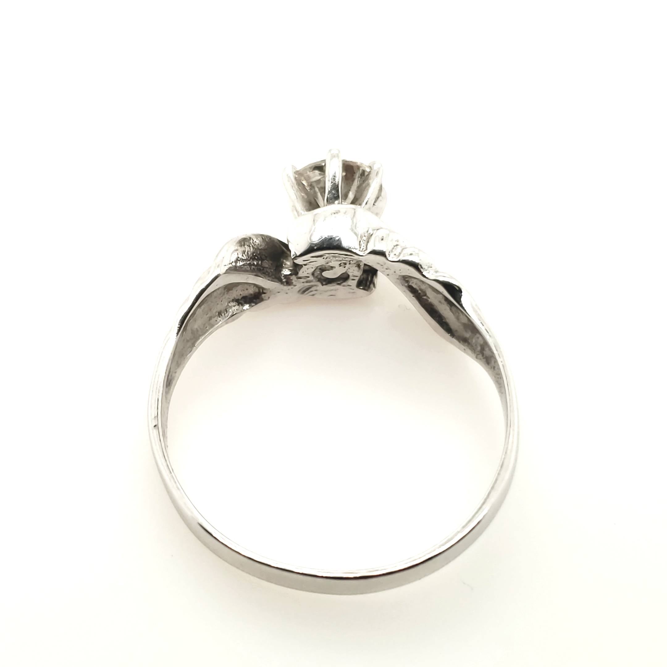 Brillant Ring Weiß Gold 585 14kt ca.0,50ct Größe 56