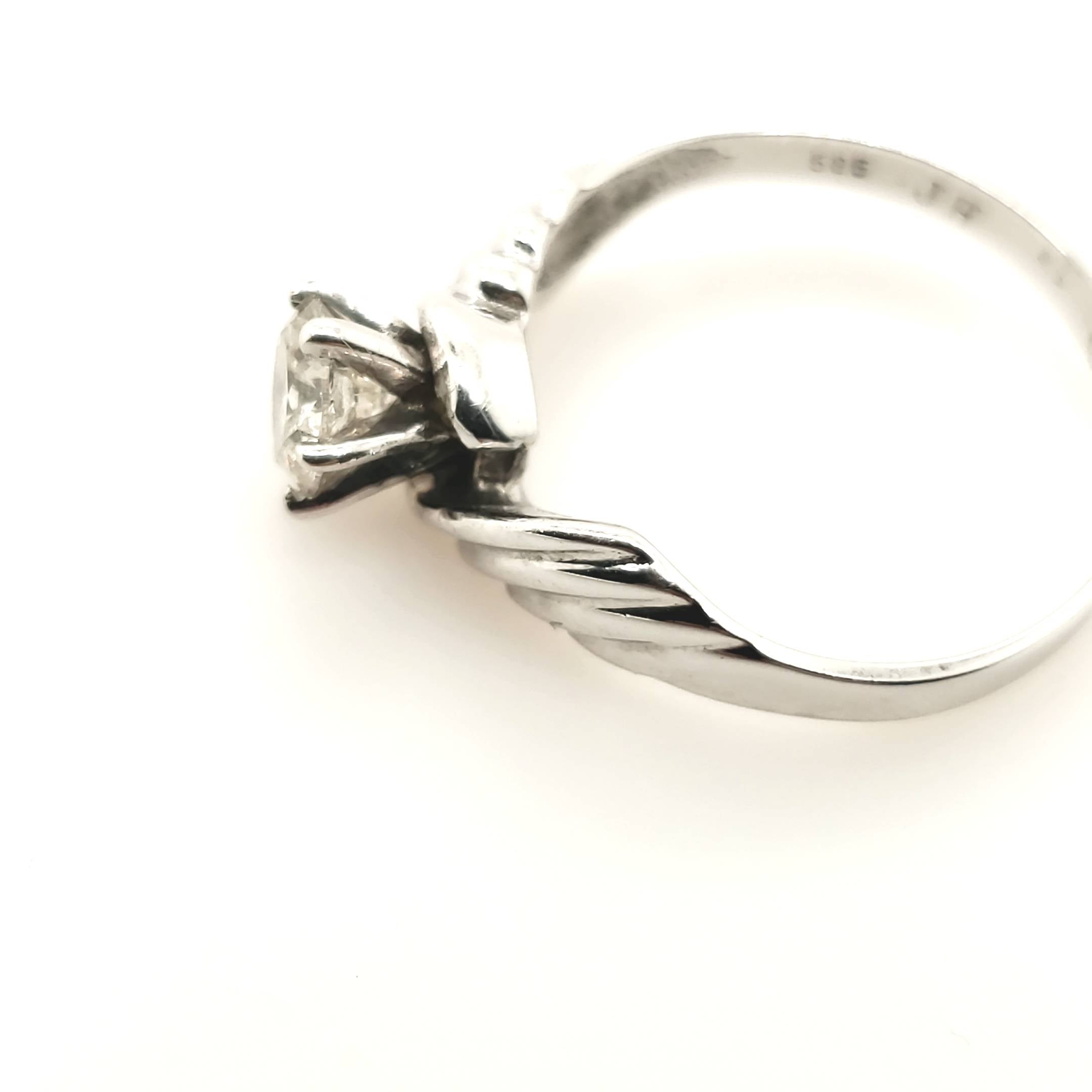 Brillant Ring Weiß Gold 585 14kt ca.0,50ct Größe 56