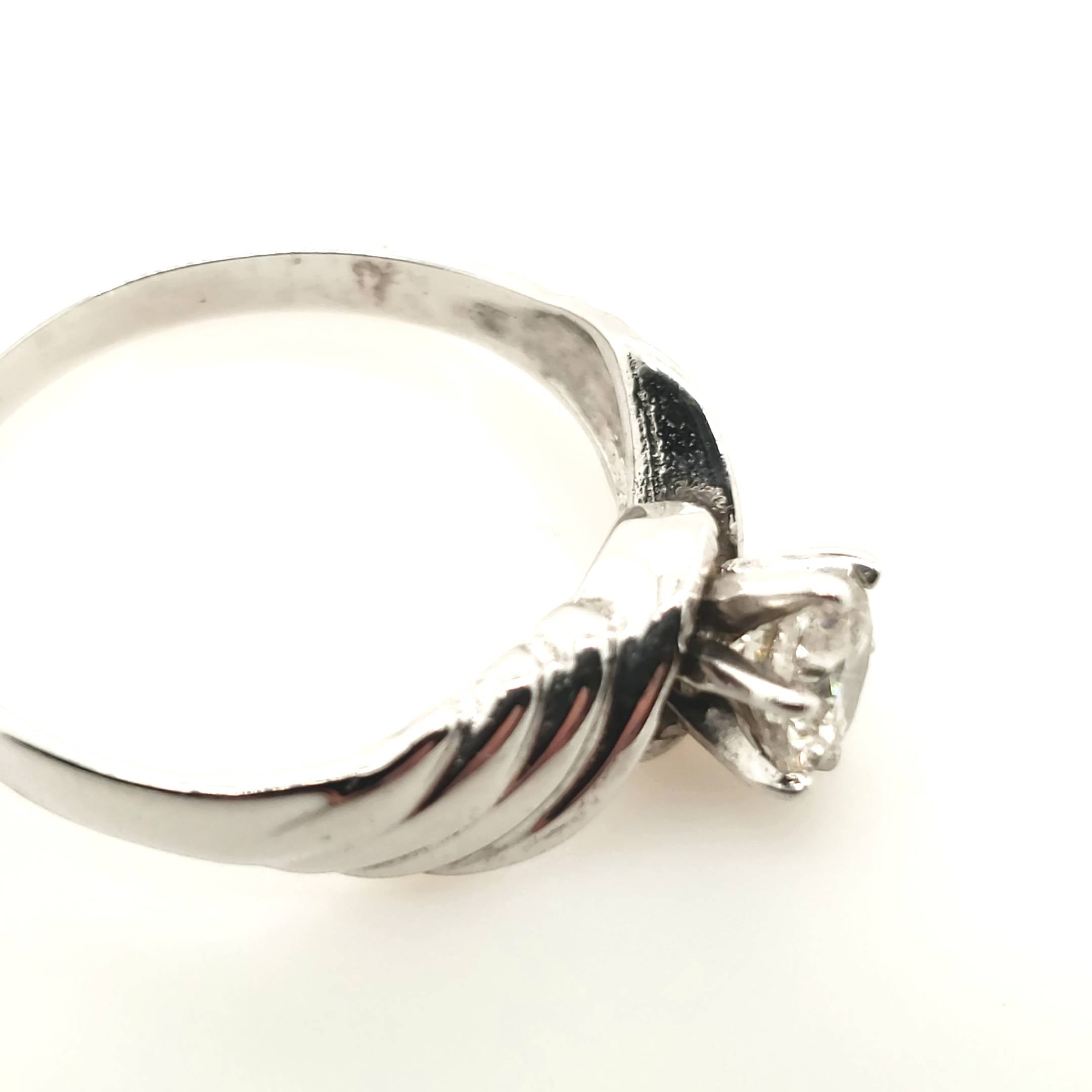 Brillant Ring Weiß Gold 585 14kt ca.0,50ct Größe 56