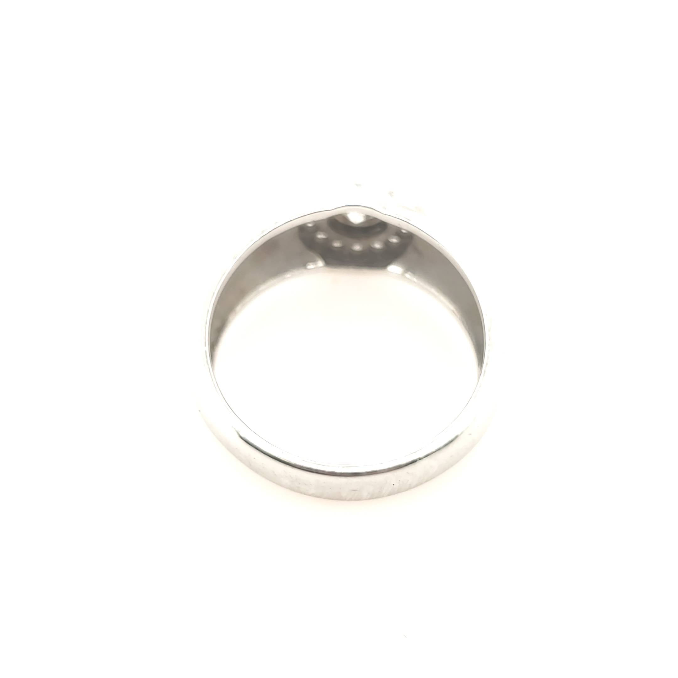 Ring Weißgold 750 18kt 18 Zirkonia Größe 53
