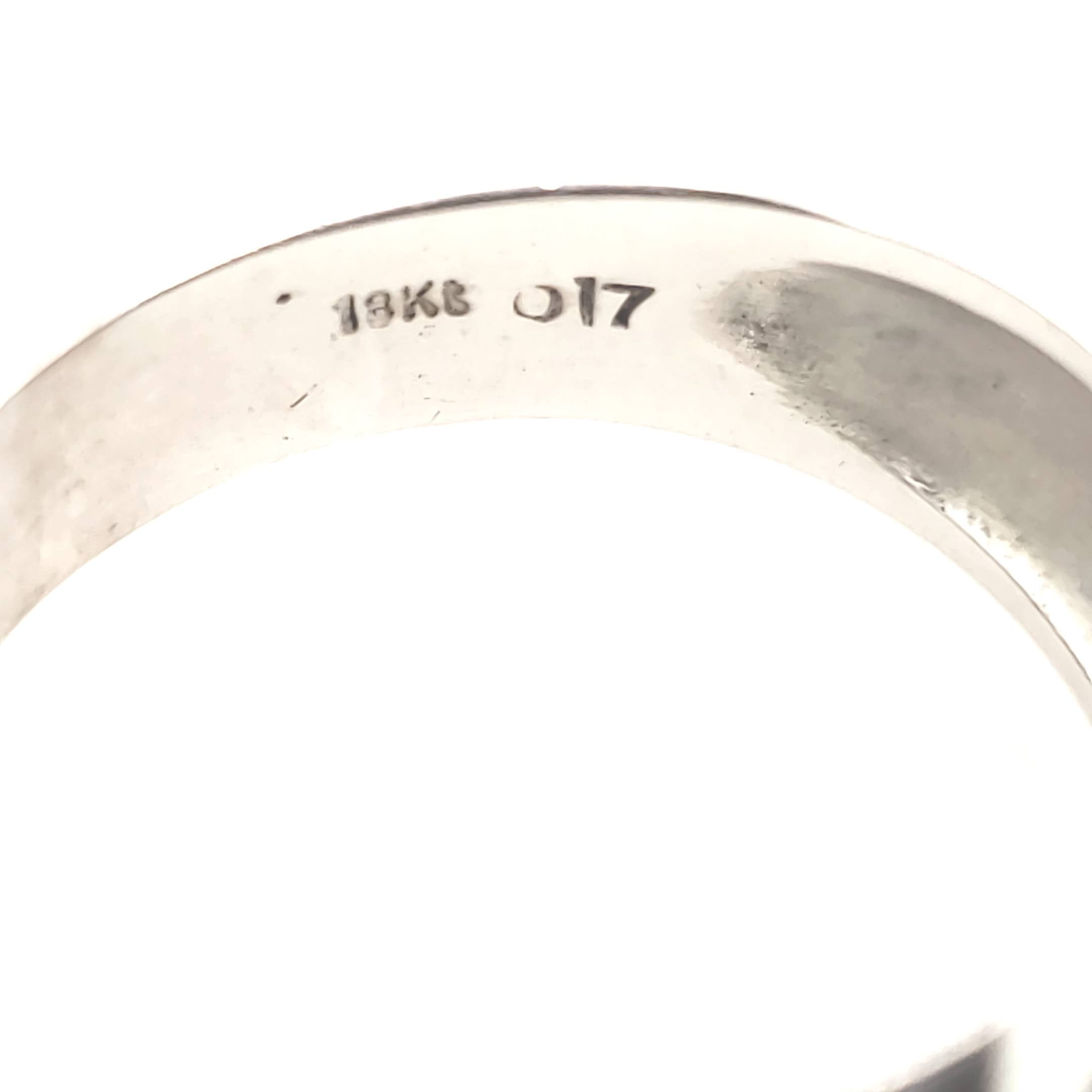 Ring Weißgold 750 18kt 18 Zirkonia Größe 53
