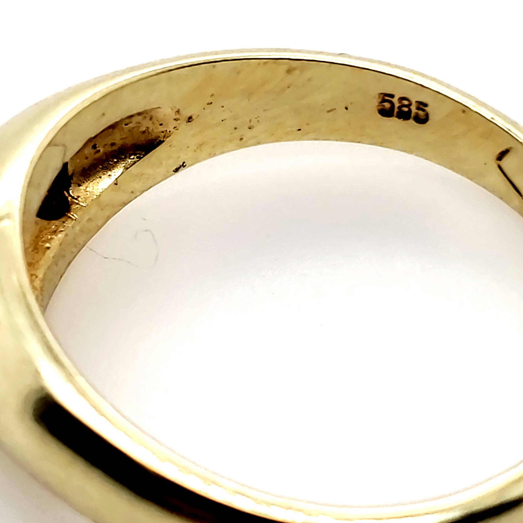 Ring Gelb Gold 585 14kt 3 Brillanten ca.0,20ct Größe 55