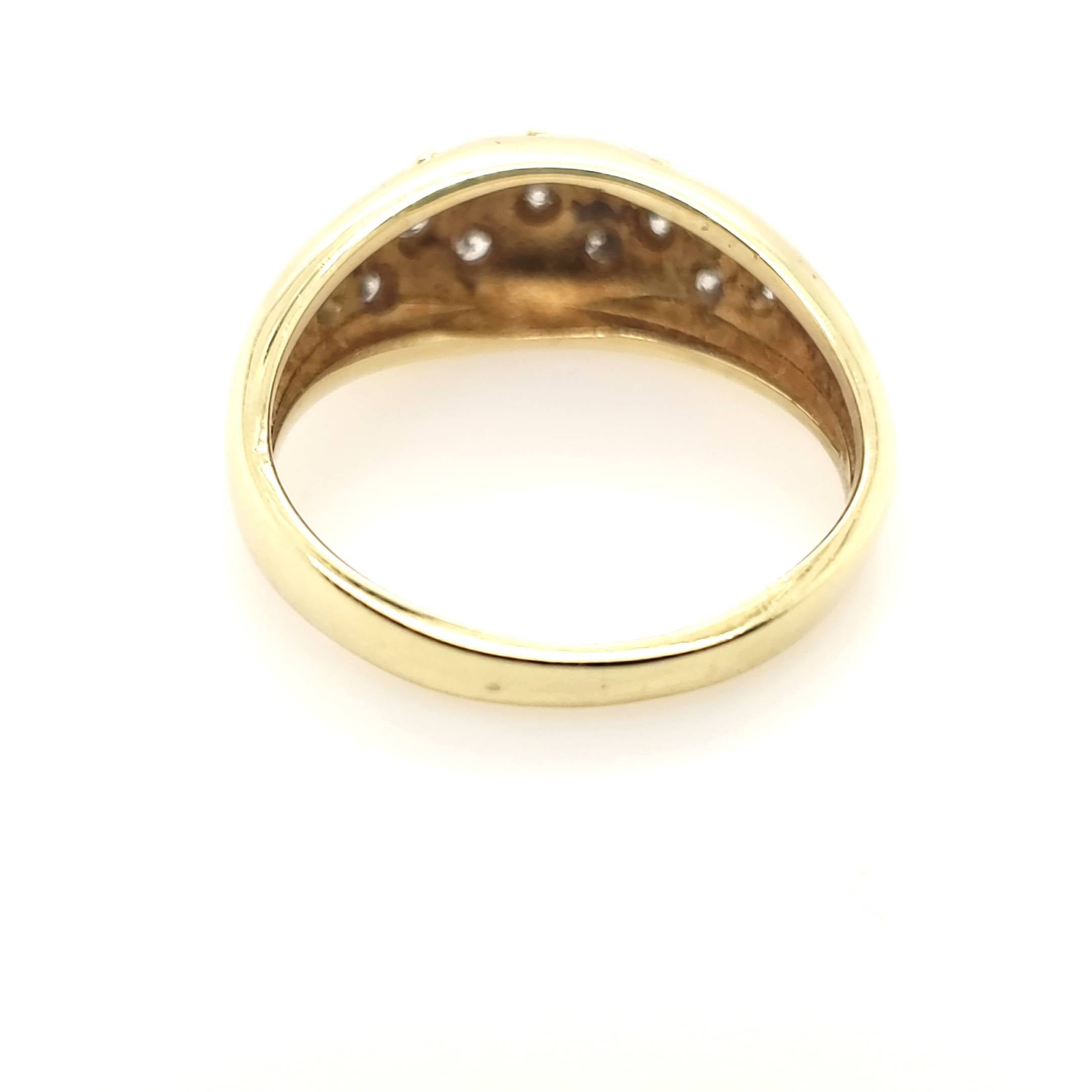 Ring Gelb Gold 585 14kt 13 Brillanten Größe 52