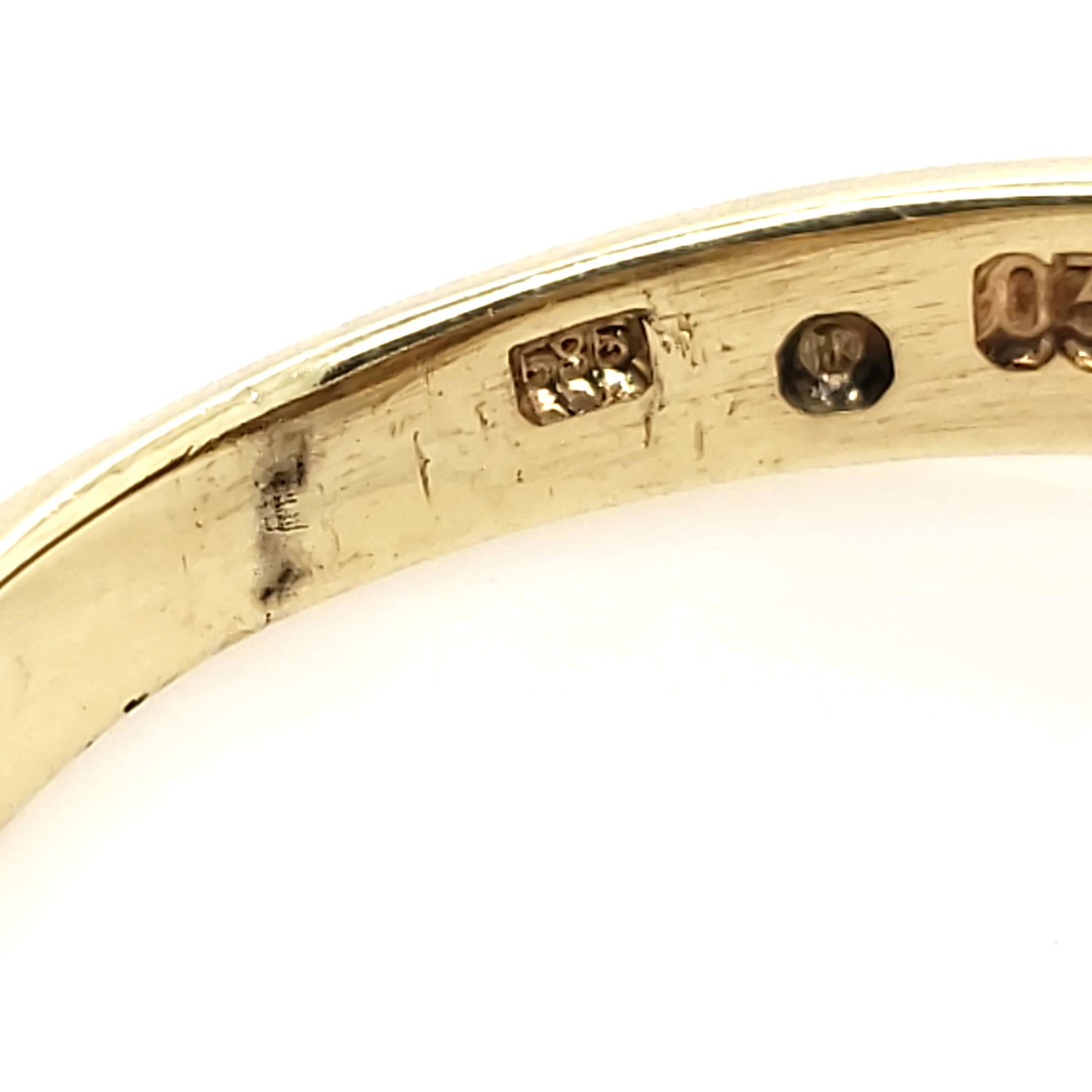 Ring Gelb Gold 585 14kt 13 Brillanten Größe 52