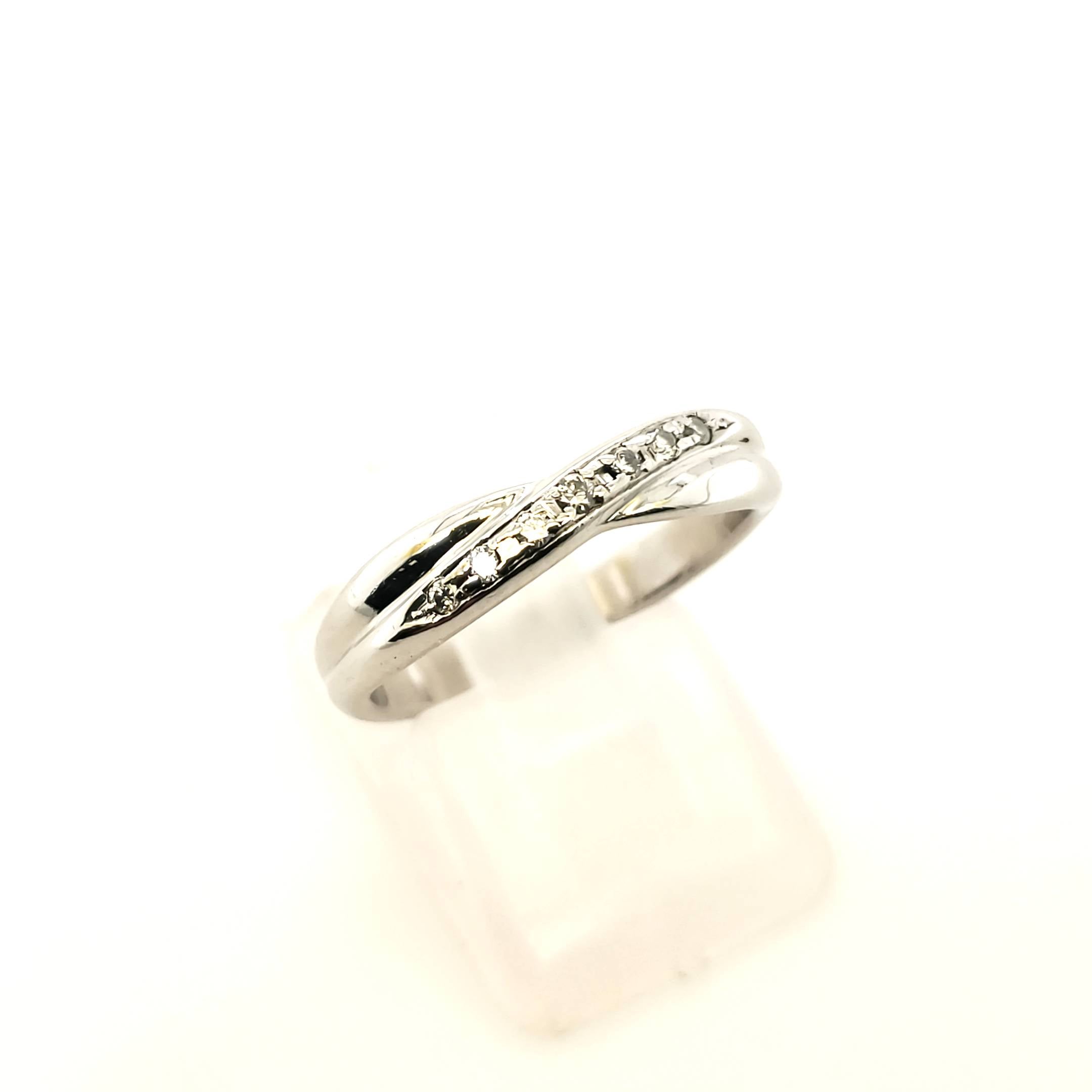 Ring Platin 1000er 7 Brillanten ca. 0,16ct Größe 54