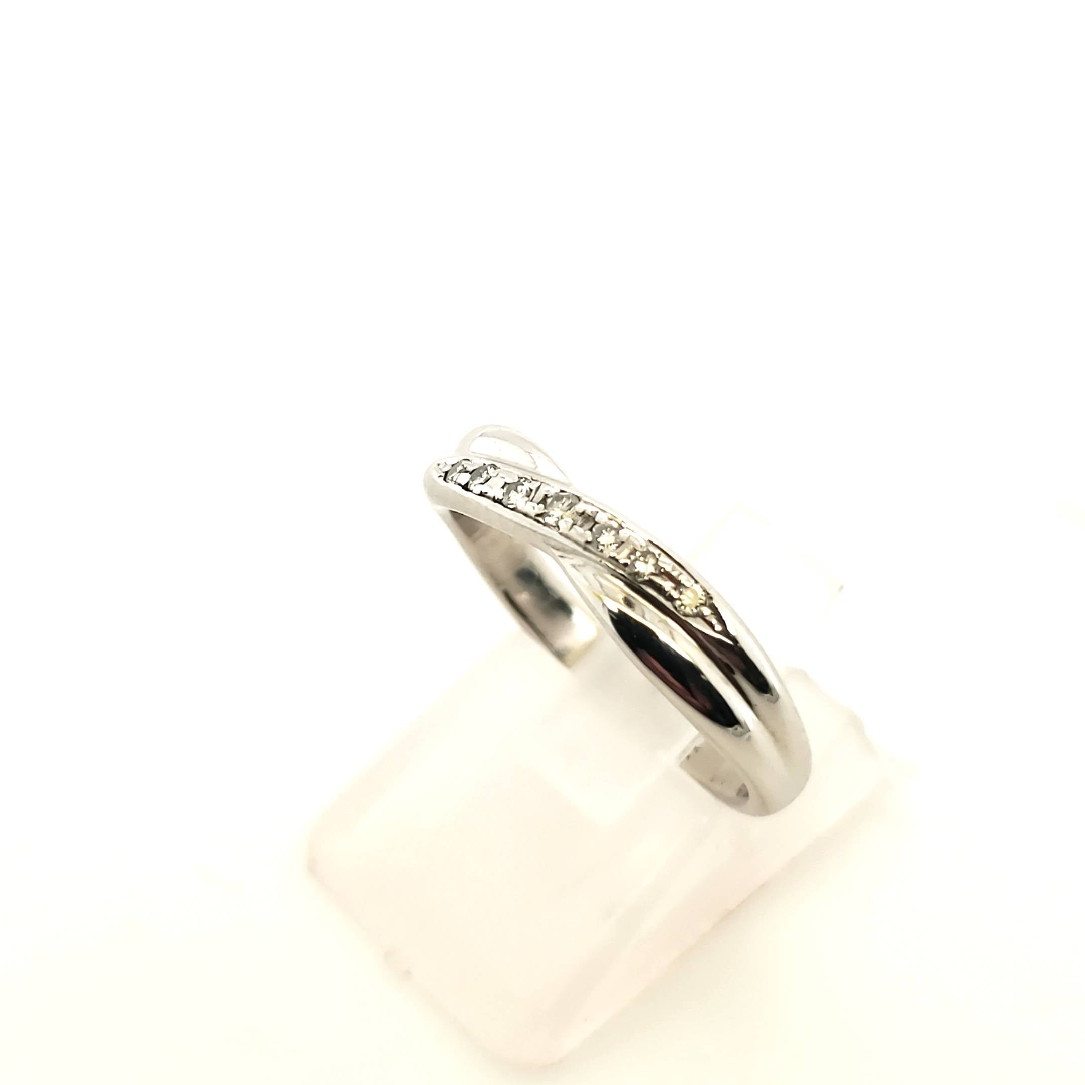 Ring Platin 1000er 7 Brillanten ca. 0,16ct Größe 54