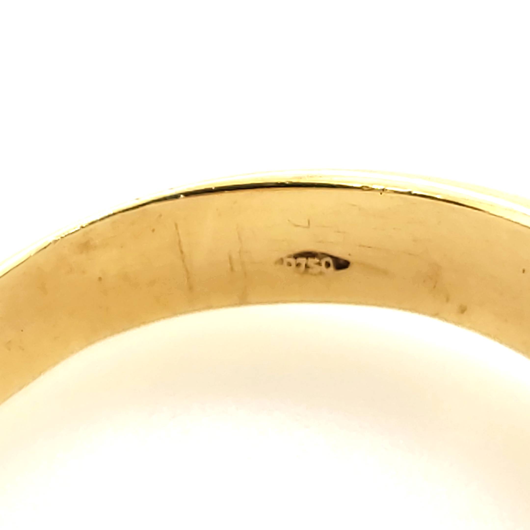 Ring Gelb Weißgold 750 18kt 2 Brillanten ca.0,40ct Größe 58