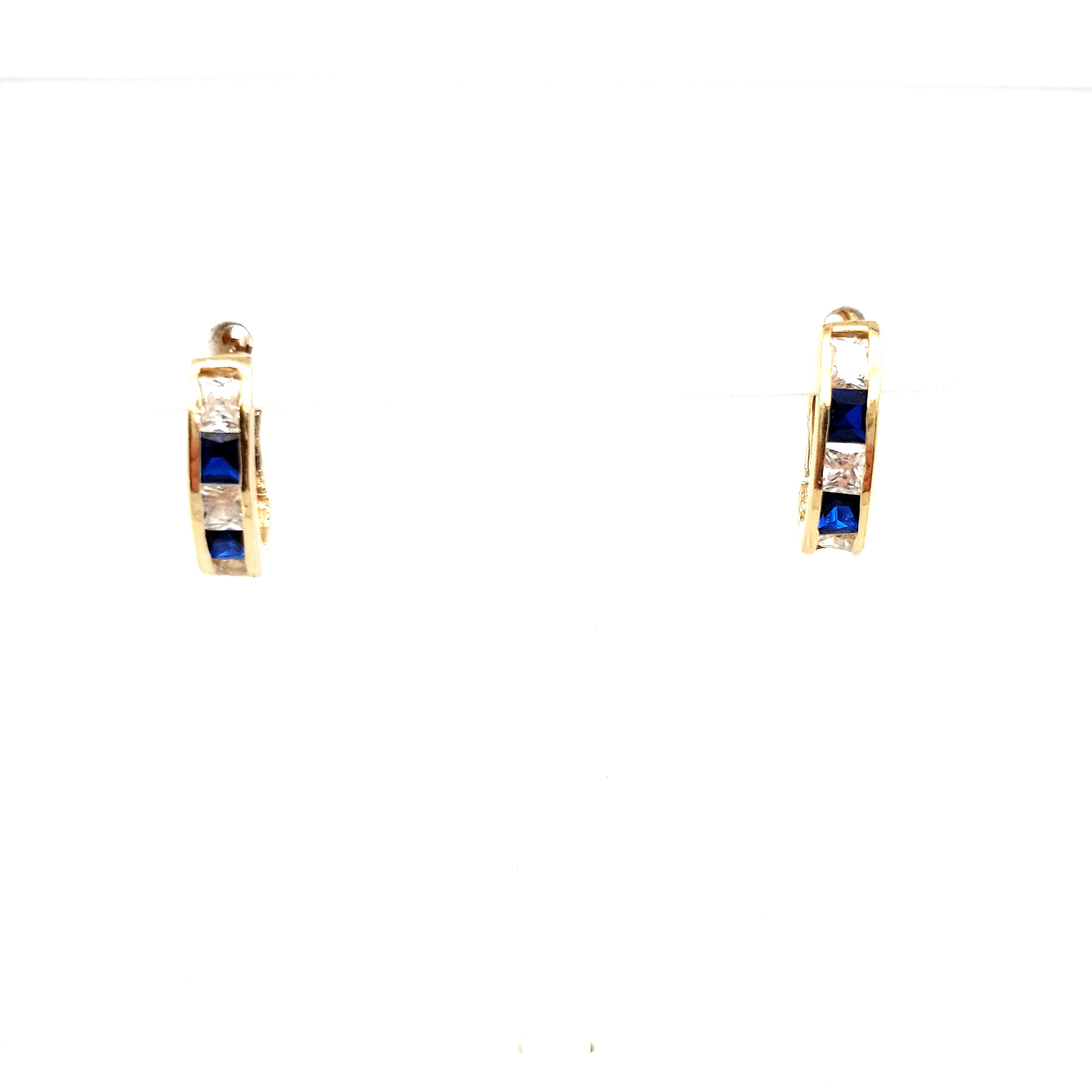 Ohrringe Creolen Gelbgold 585/14kt mit Zirkonia