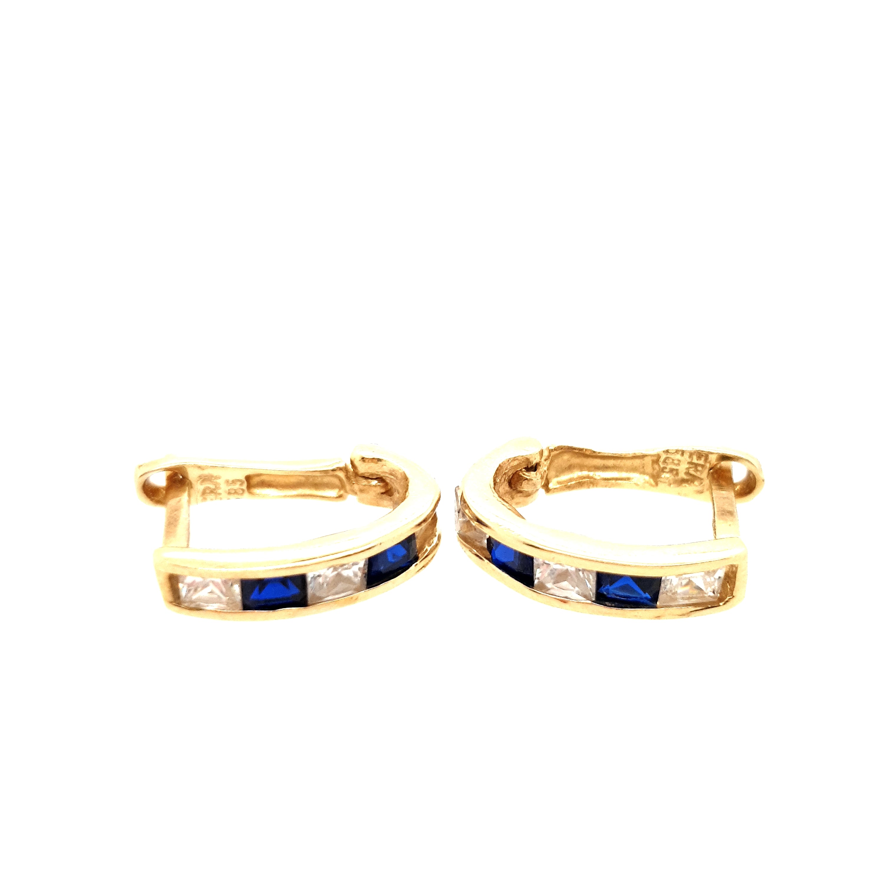 Ohrringe Creolen Gelbgold 585/14kt mit Zirkonia